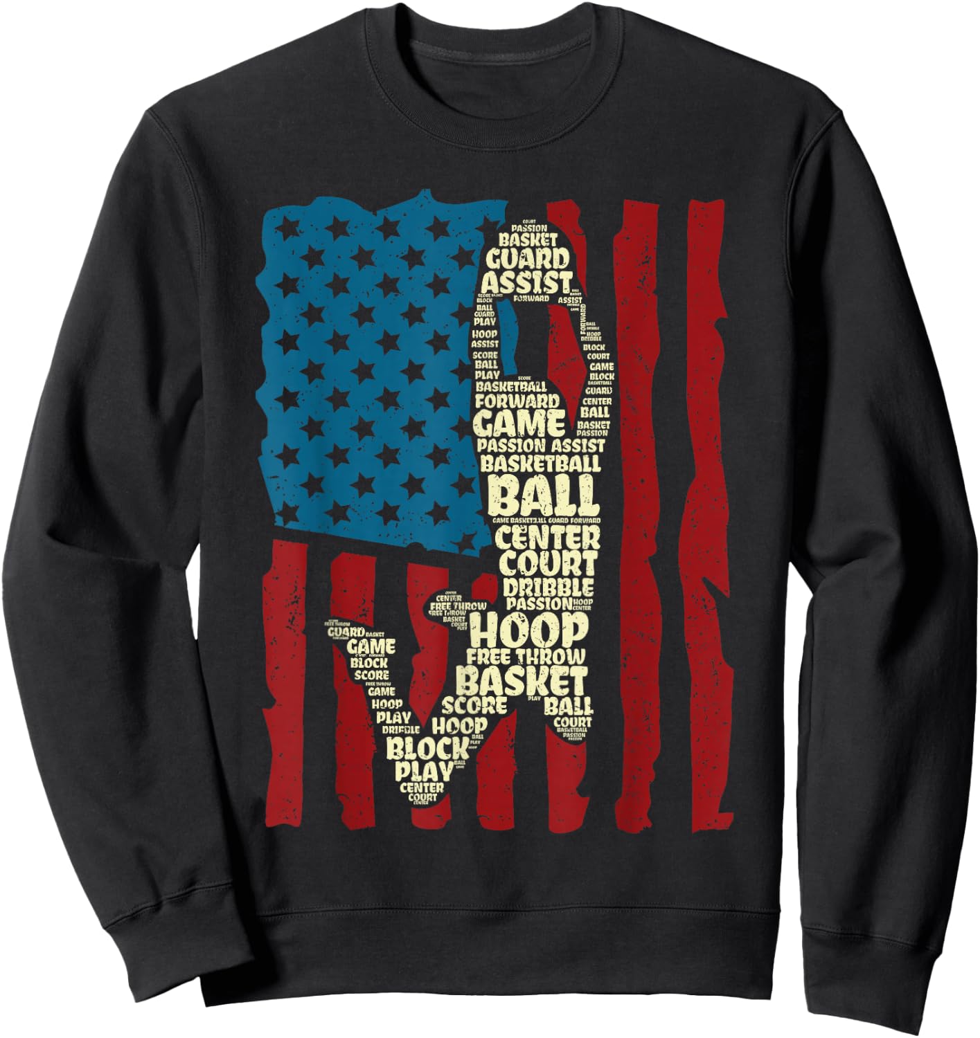 Basketball Men Boys Sweatshirt - Sweatshirt | Black