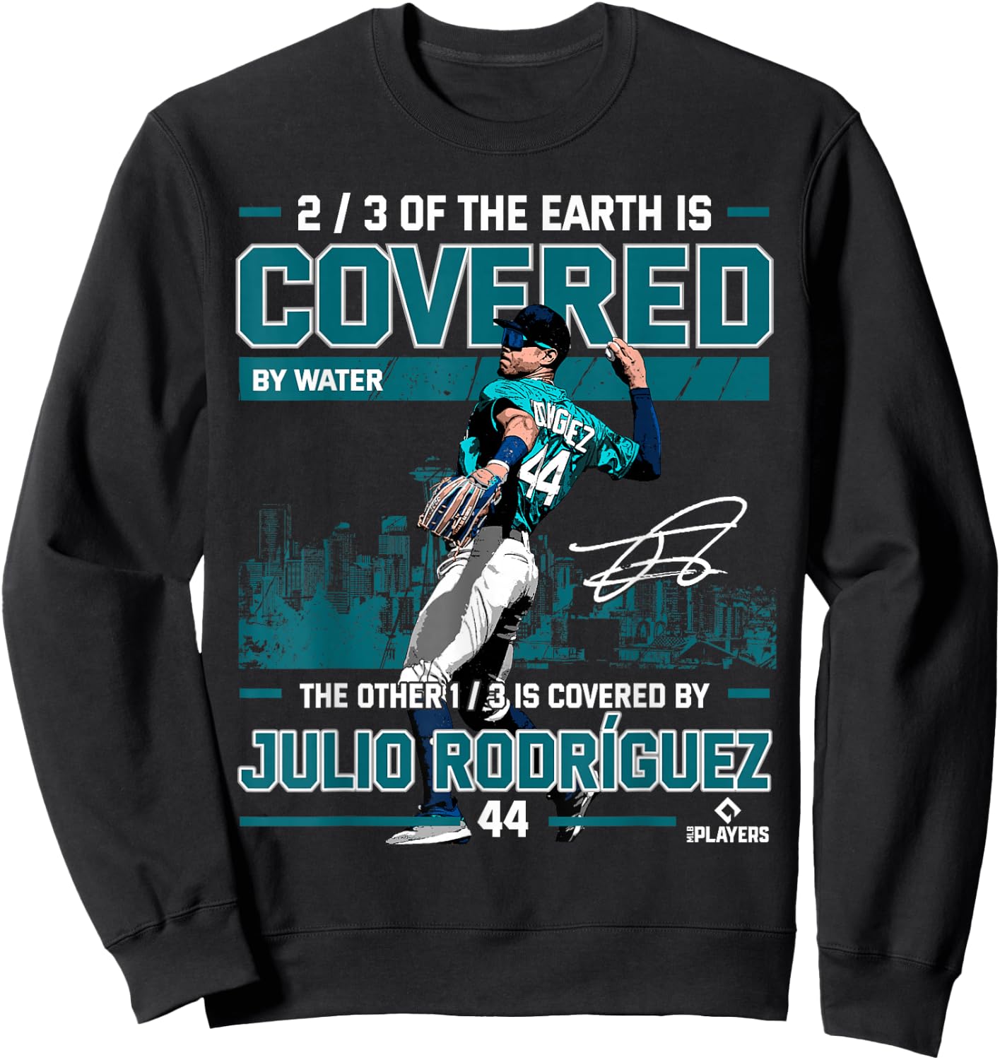 Covered Julio Rodriguez Seattle MLBPA Sweatshirt - Sweatshirt | Black