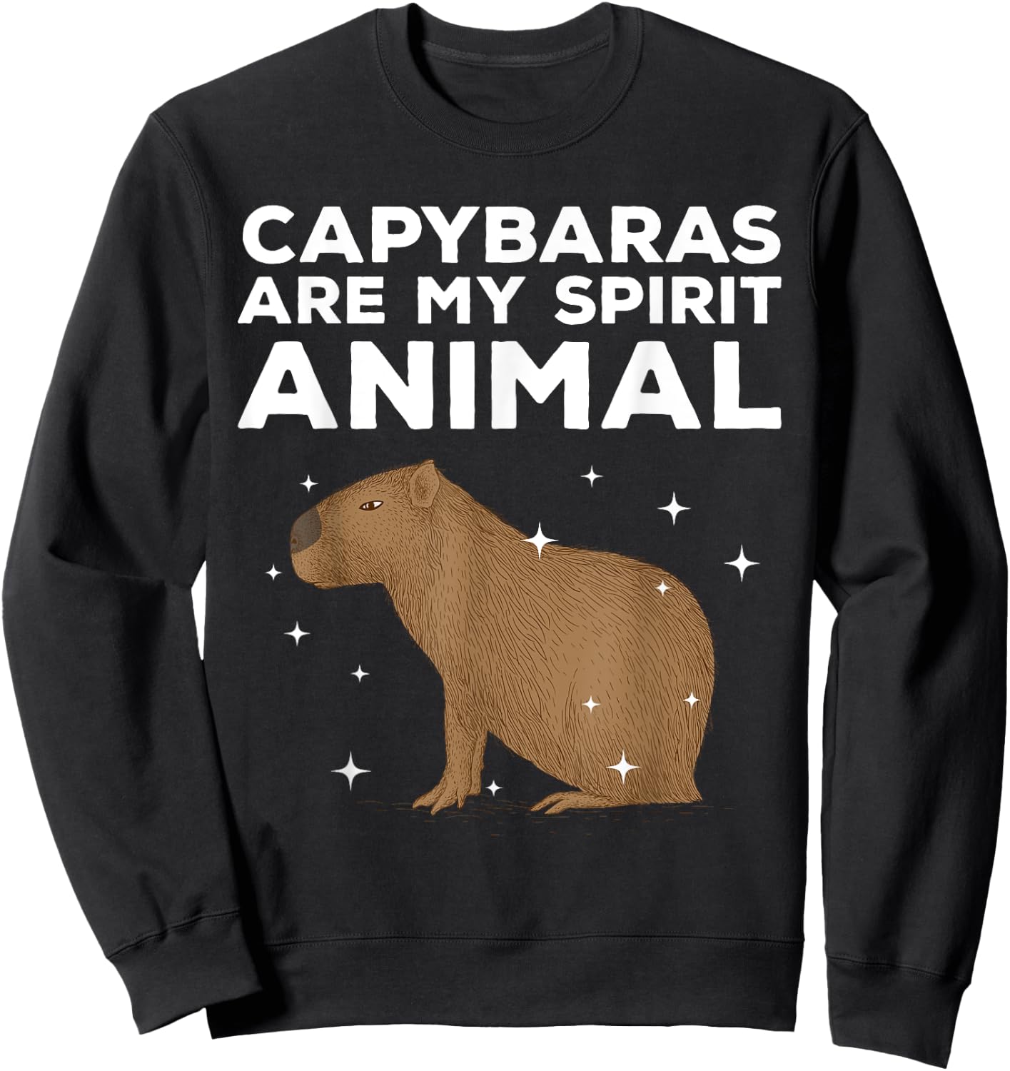 Cool Capybara Women Rodent Spirit Animal Zoologist Sweatshirt - Sweatshirt | Black