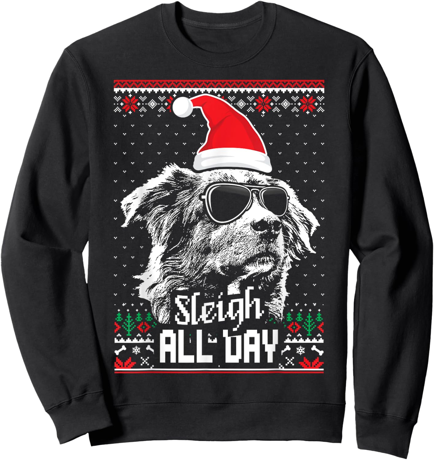 Sleigh all Day Funny Aussie Christmas Sweatshirt - Sweatshirt | Black