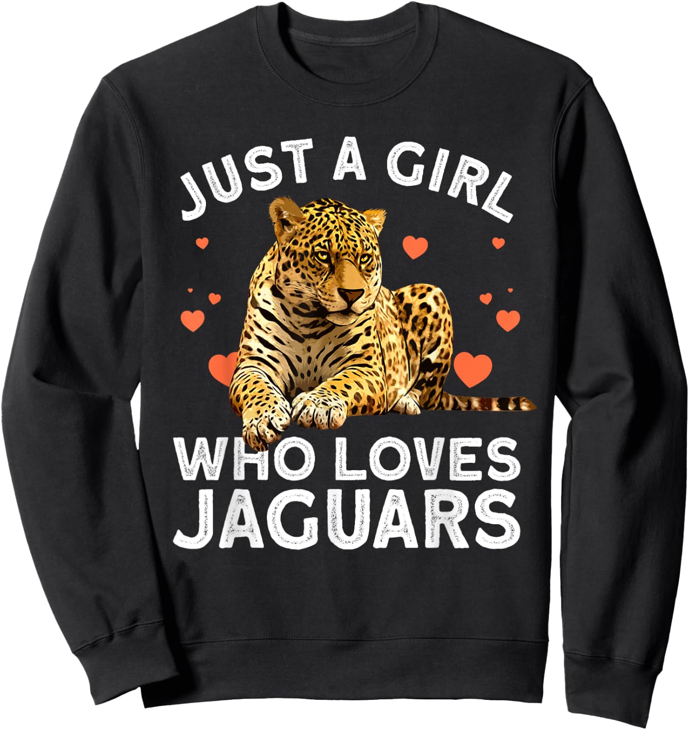 Cool Jaguar Design Girls Cat Animal Jaguar Lover Sweatshirt - Sweatshirt | Black
