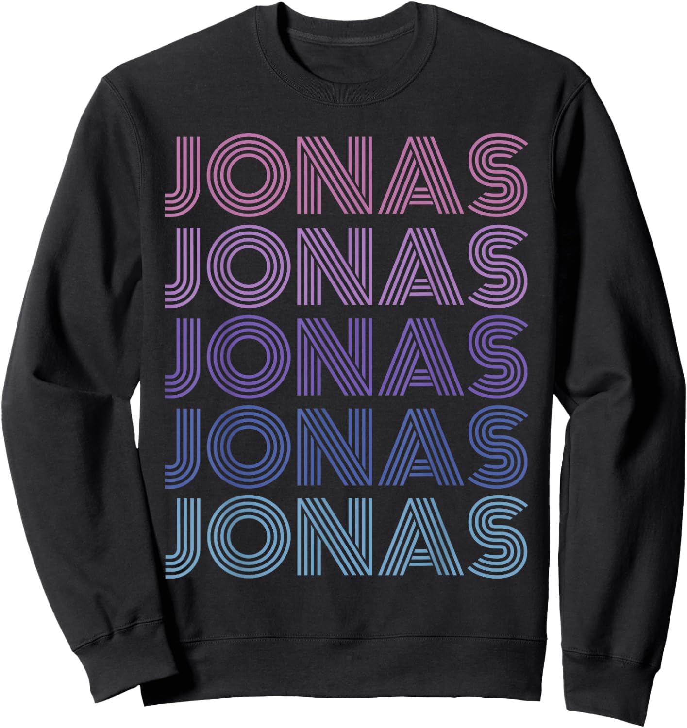 Retro Vintage Purple Jonas Sweatshirt - Sweatshirt | Black