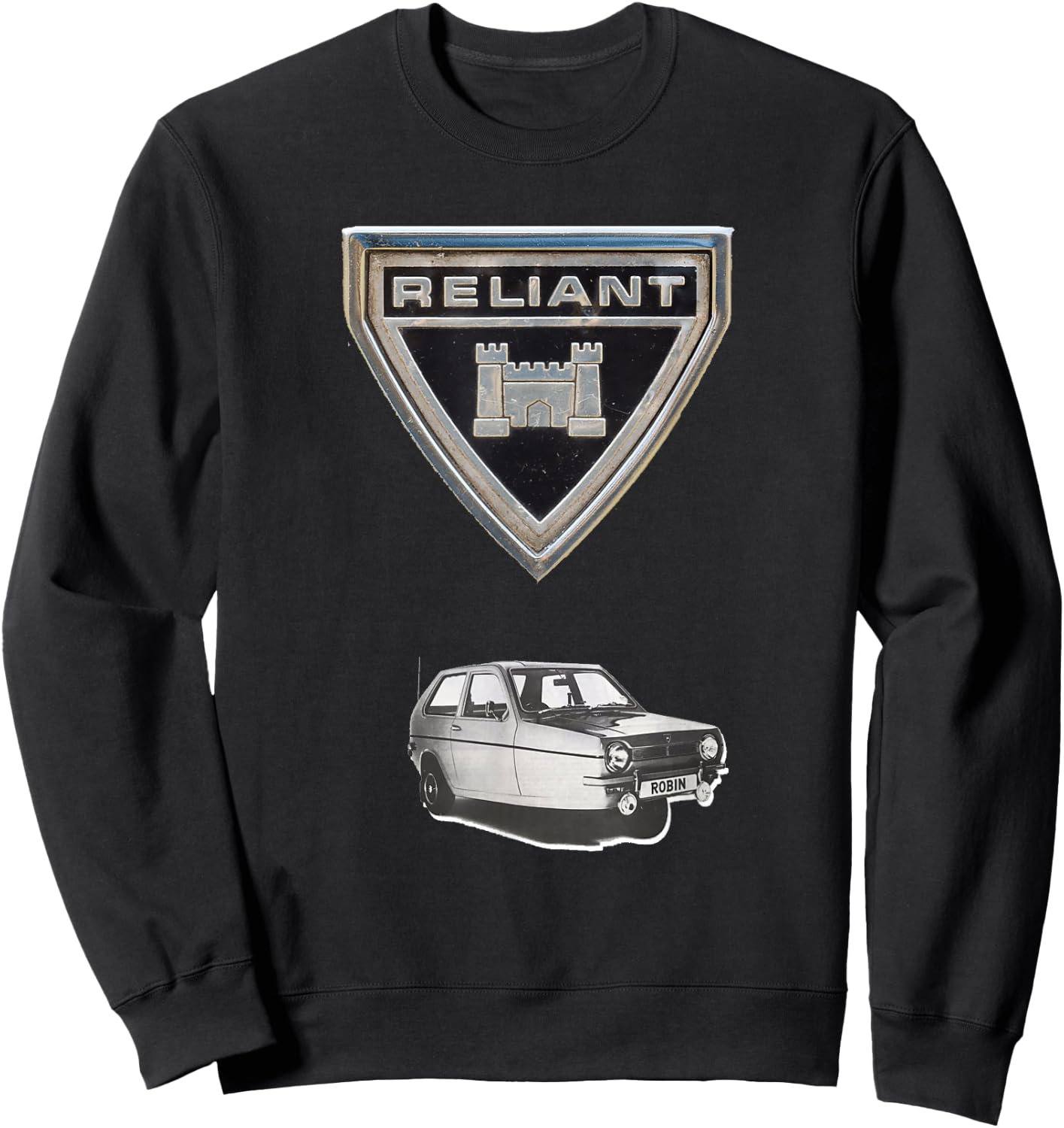 Classic 3-Wheel Car Reliant Robin MK Sweatshirt - Sweatshirt | Black