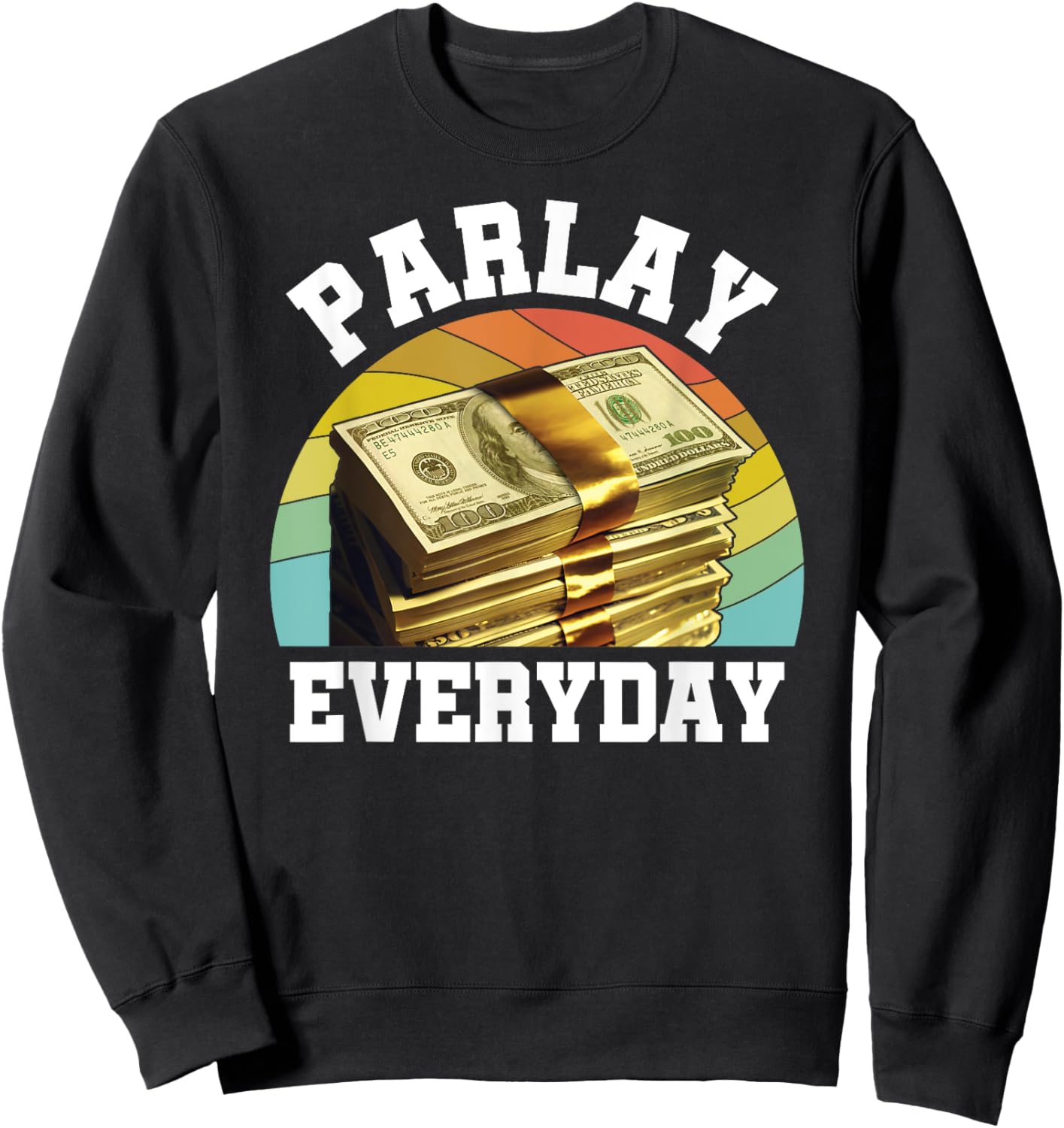 Parlay Betting Sports Gambling Odds DFS Over Under Moneyline Sweatshirt - Sweatshirt | Black