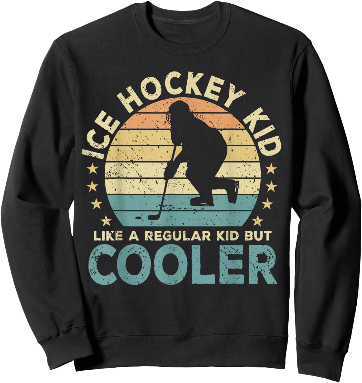 Ice Hockey Kid Hockey Player Funny Sweatshirt - Sweatshirt | Black