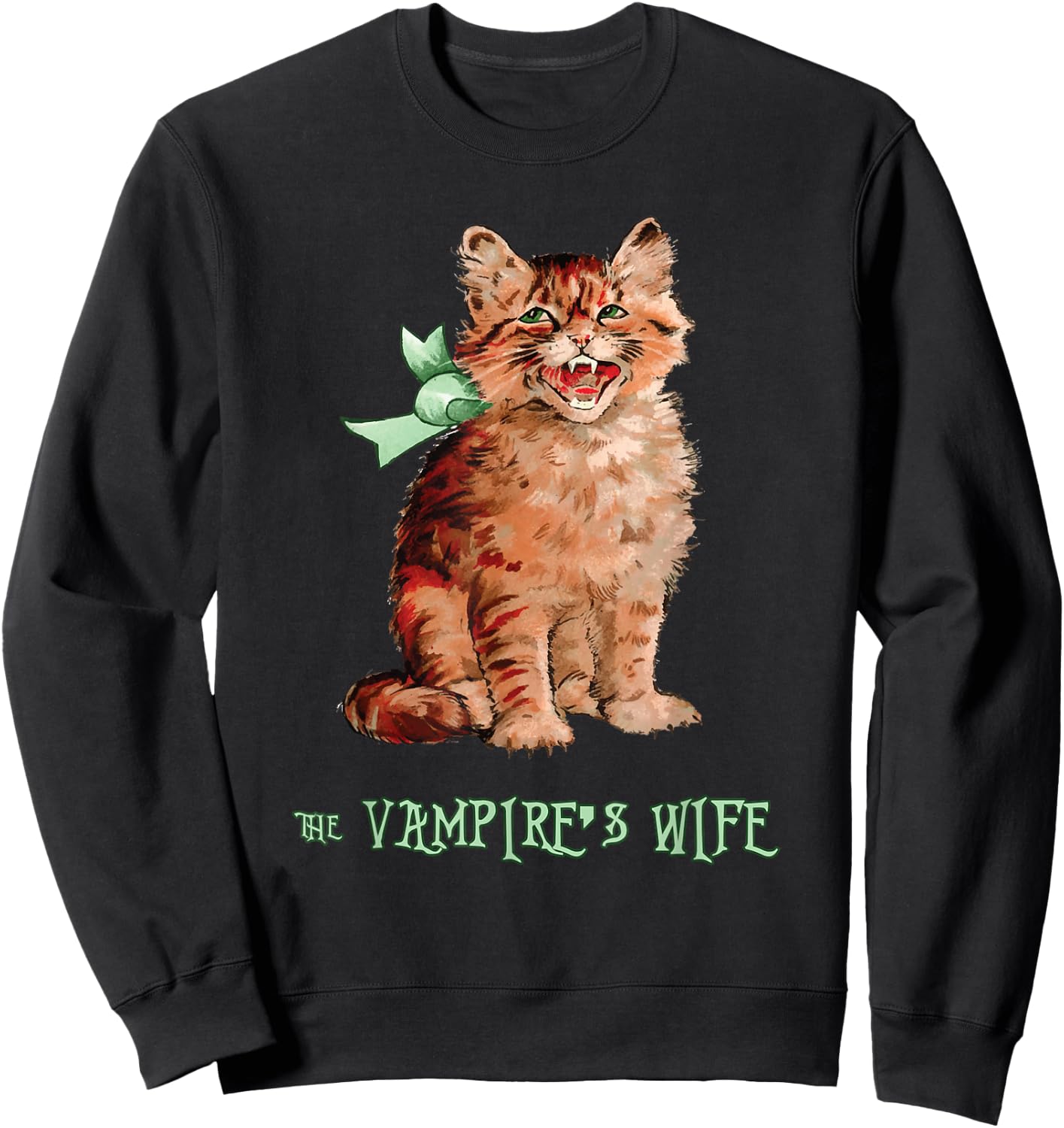 The vampire's wife cat Sweatshirt - Sweatshirt | Black