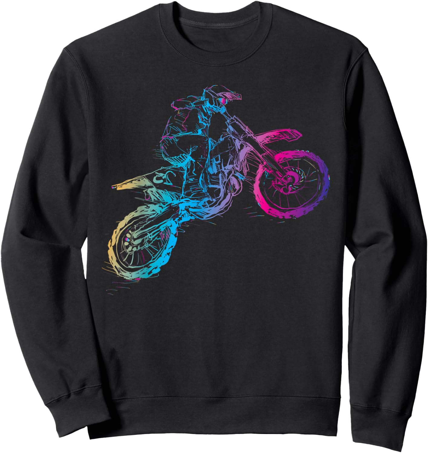 Dirt Bike Riding Motocross Lover Kids Boys Motorcycle Rider Sweatshirt - Sweatshirt | Black