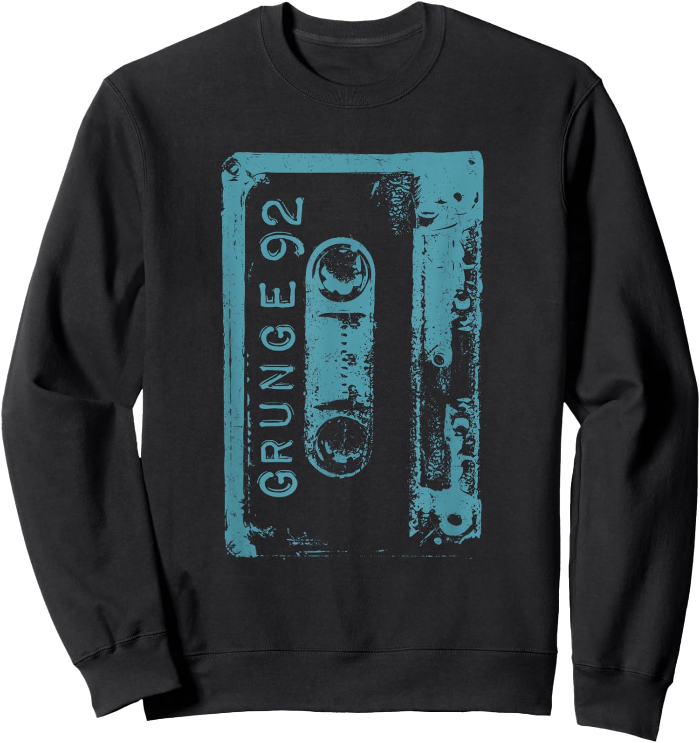 Grunge 90's Vintage Concert Mixtape Retro Sweatshirt - Sweatshirt | Black