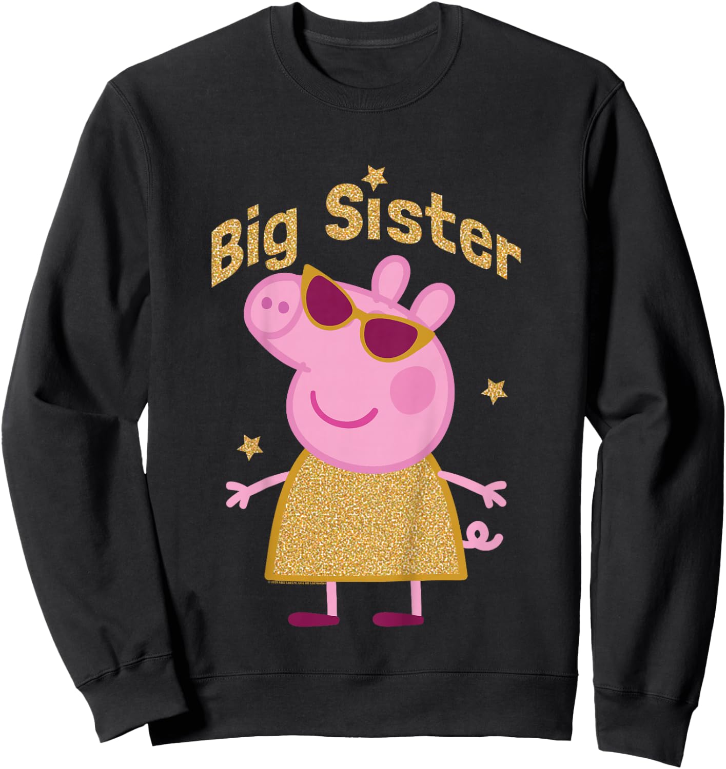 Peppa Pig Big Sister Sparkle Sunglasses Portrait Sweatshirt - Sweatshirt | Black
