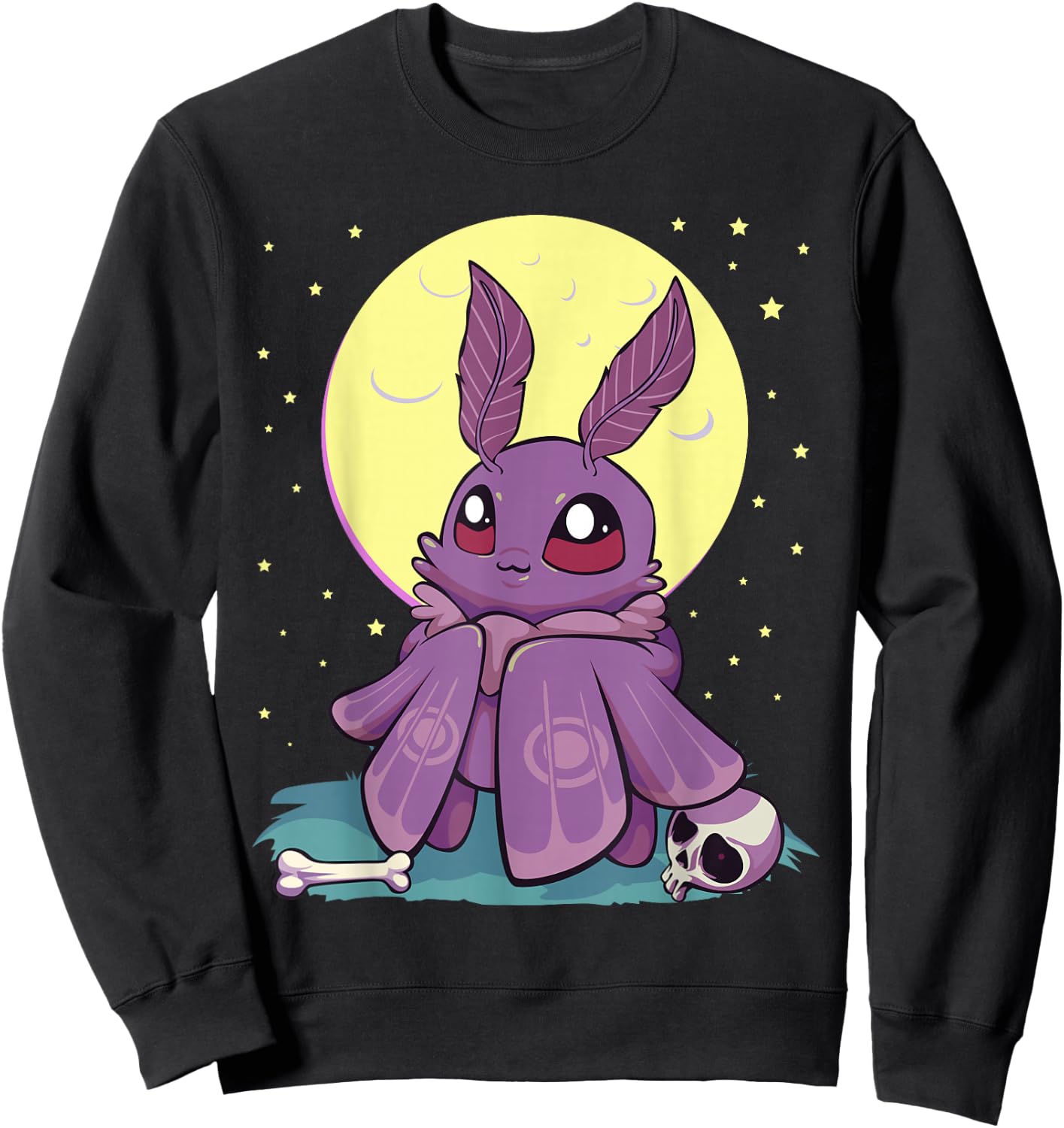 Pastel Goth Kawaii Anime Cute Baby Mothman Cryptid Sweatshirt - Sweatshirt | Black