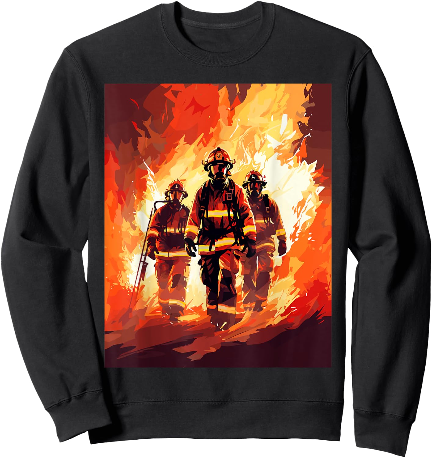 Firefighter Squad - Firefighter & Fireman Sweatshirt - Sweatshirt | Black