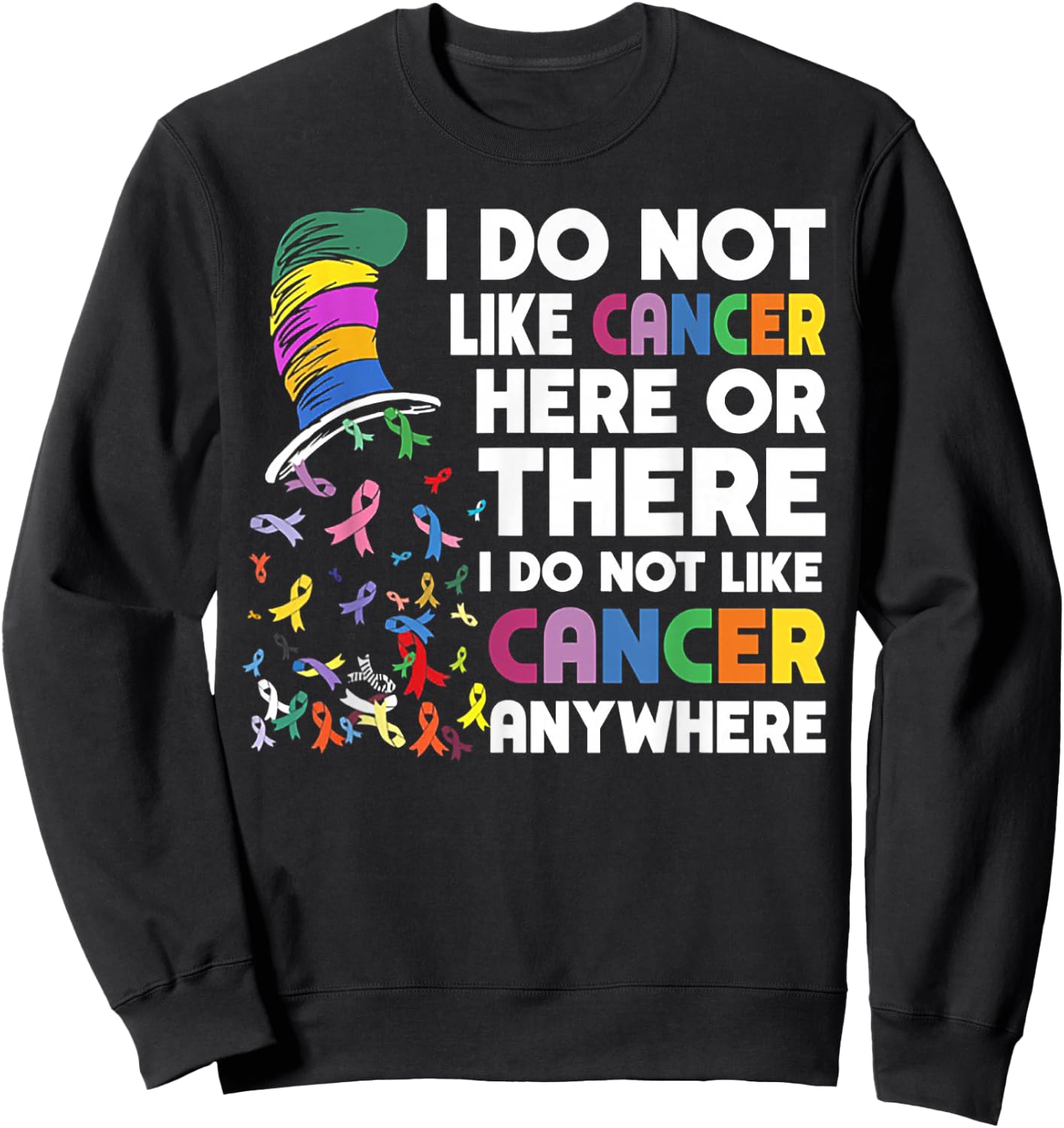 Funny I Do Not Like Cancer Here Shirt - Women's Cancer Awareness - Black - Small - Short Sleeve - - Classic Fit - -Adults, Kids Sweatshirt - Sweatshirt | Black