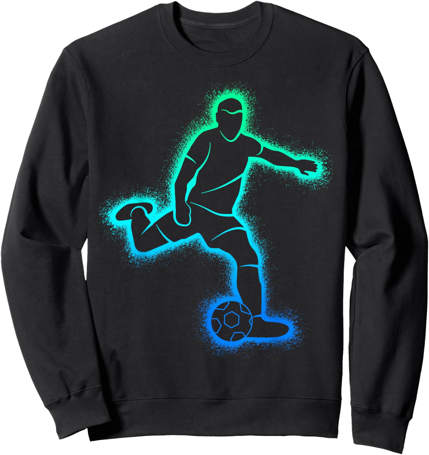 Soccer Player Futbol Boys Soccer Kids Sweatshirt - Sweatshirt | Black
