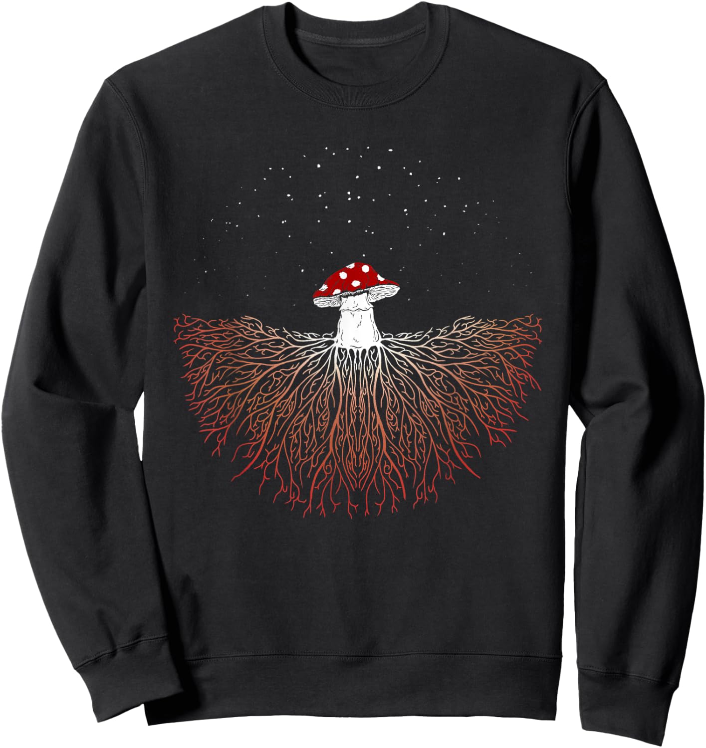 Mushroom fungus mycelium Sweatshirt - Sweatshirt | Black