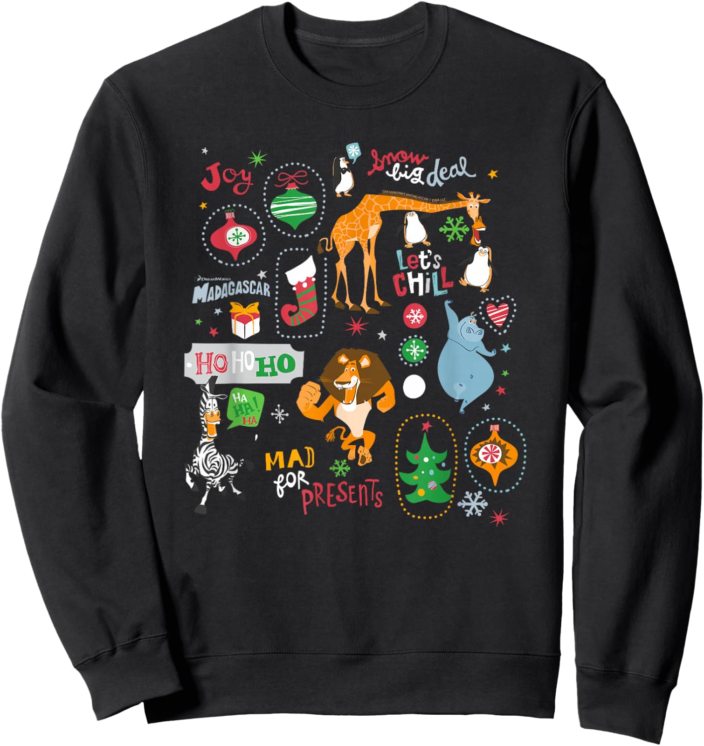 DreamWorks Madagascar Christmas Sweatshirt - Sweatshirt | Black
