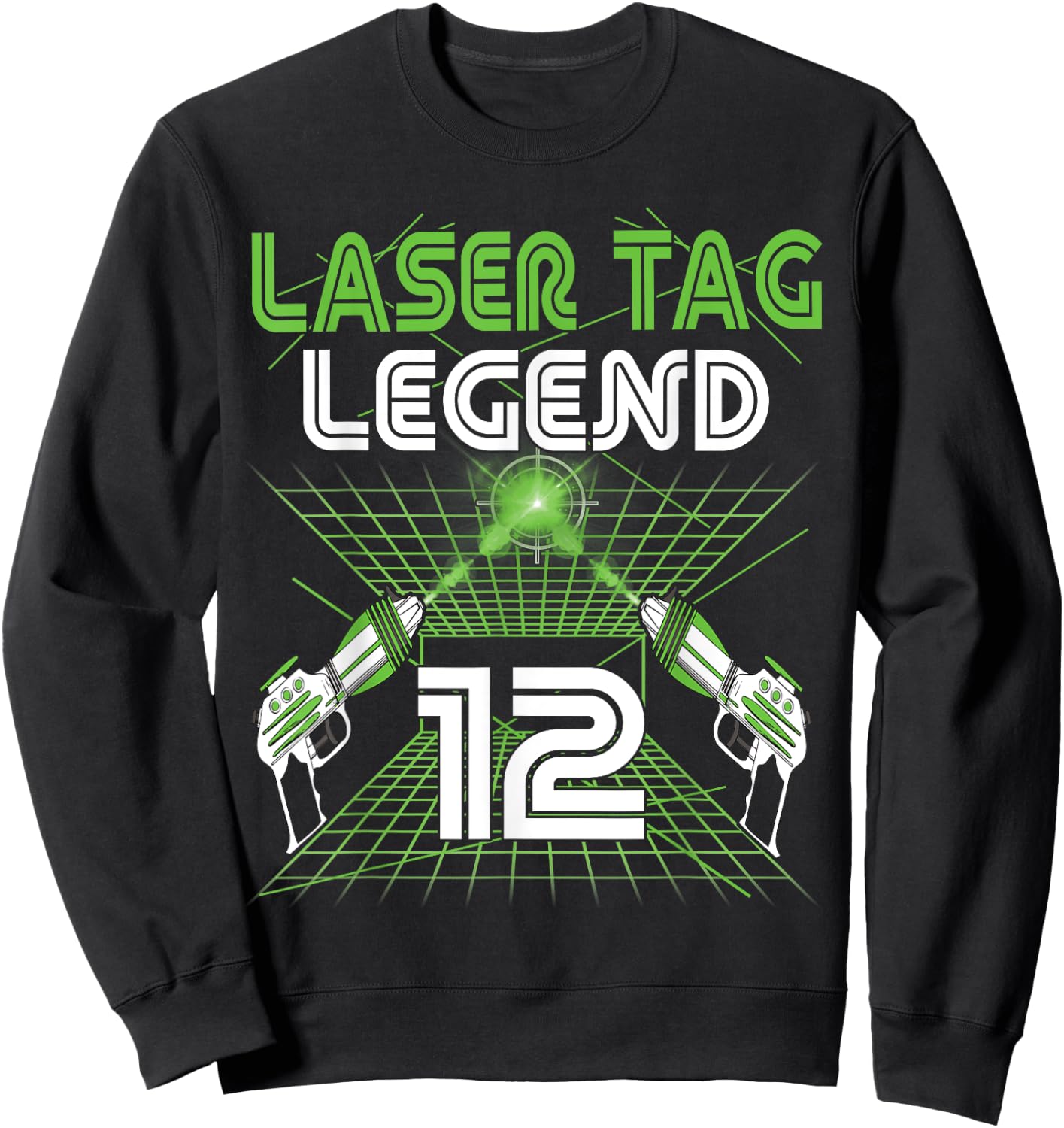 Lasertag Birthday Party - laser tag 12 years birthday Sweatshirt - Sweatshirt | Black