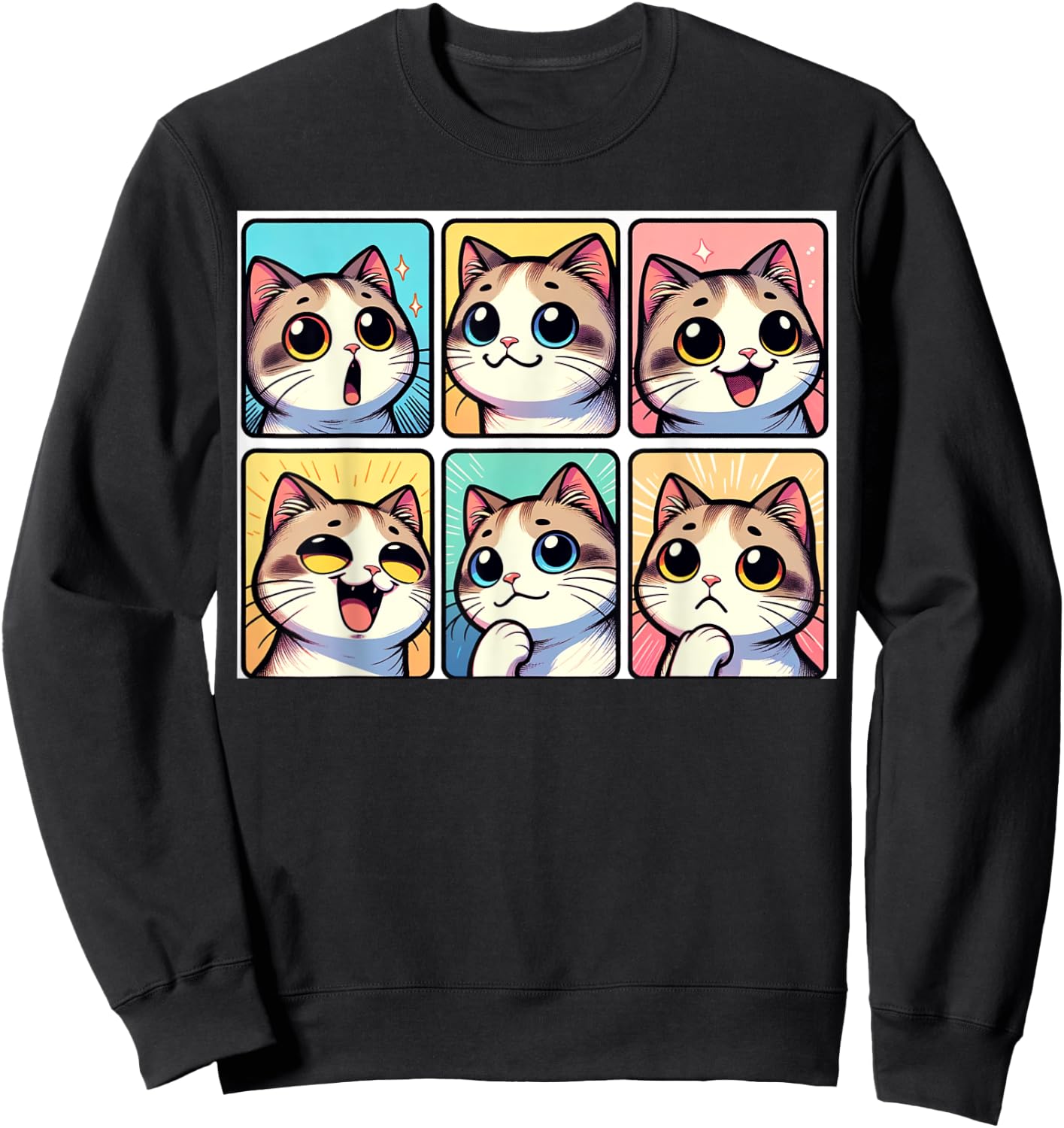 Wacky Cute Selfie Kitten Lover Funny Photography Cat Women Kids Sweatshirt - Sweatshirt | Black
