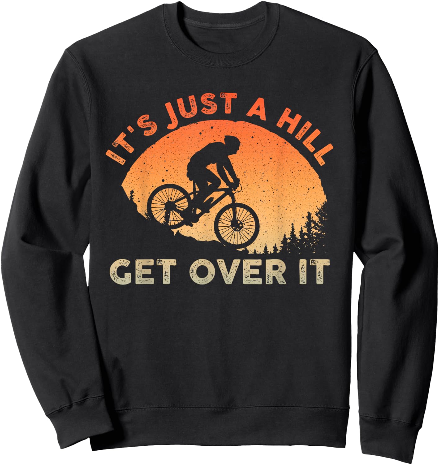Funny Mountain Biking Design Women Trail Ride Lover Sweatshirt - Sweatshirt | Black