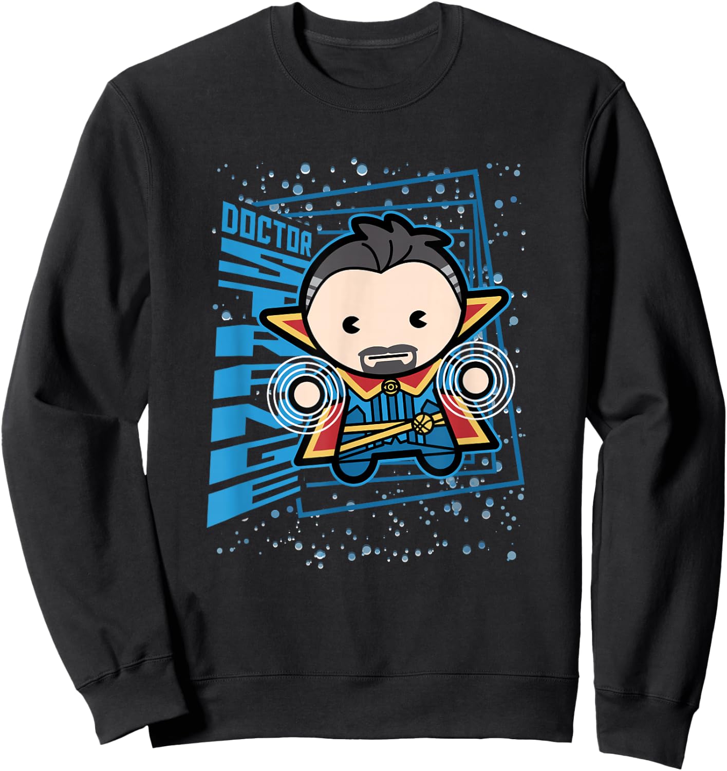 Marvel Kawaii Chibi Doctor Strange Magic In Space Logo Sweatshirt - Sweatshirt | Black
