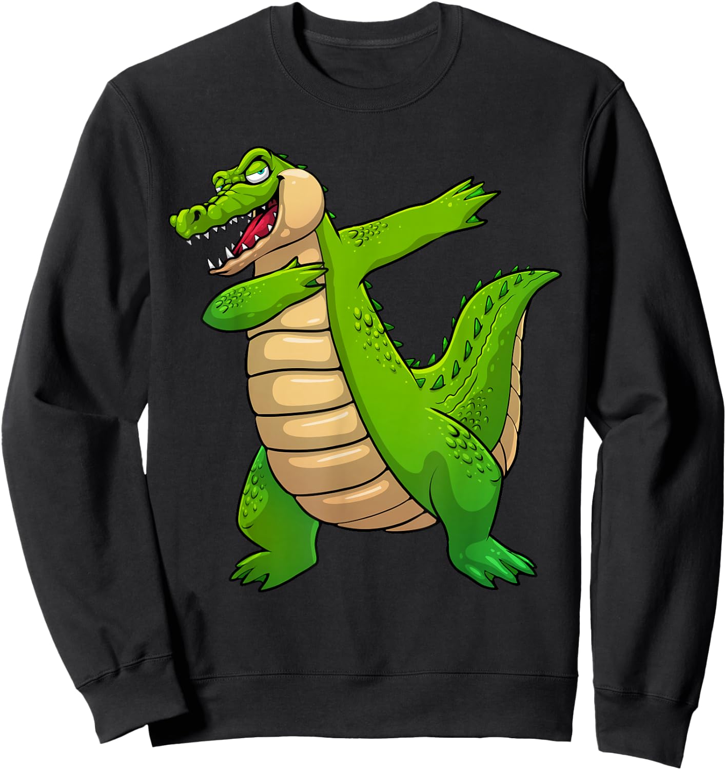 Cool Crocodile Art for Boys Kids Toddler Alligator Zoo Gator Sweatshirt - Sweatshirt | Black