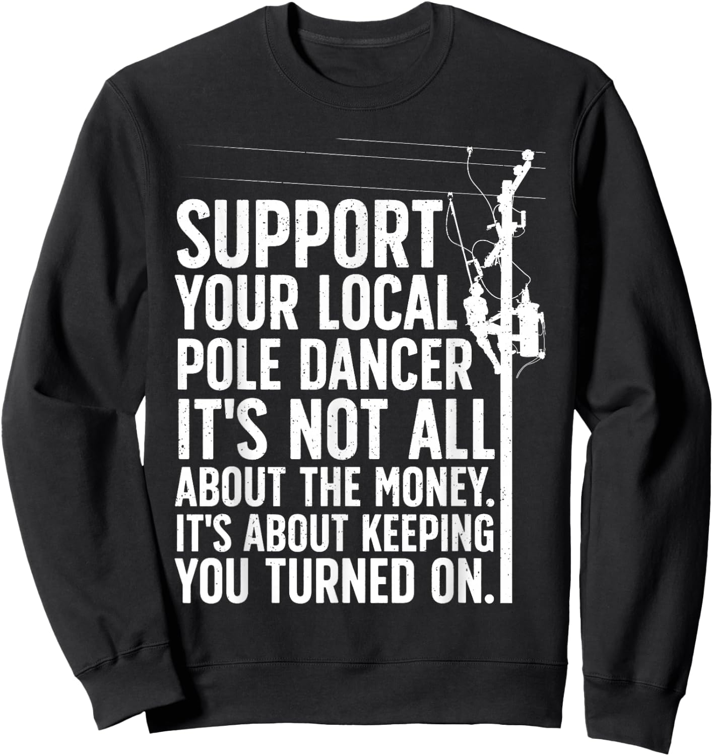 Best Lineman Design Women Kids Electrical Lineman Sweatshirt - Sweatshirt | Black