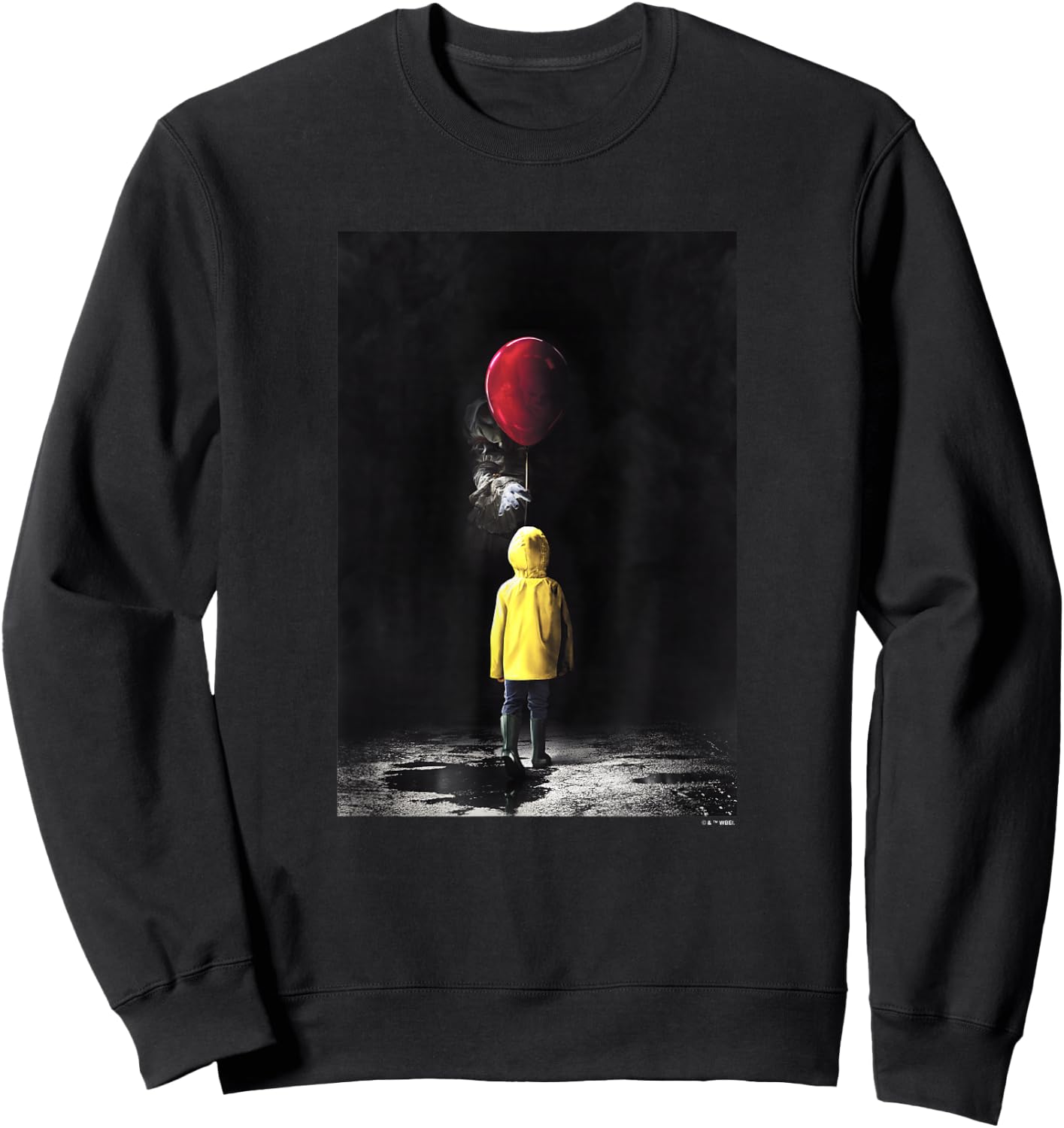 It Pennywise & Georgie Red Balloon Iconic Movie Poster Sweatshirt - Sweatshirt | Black