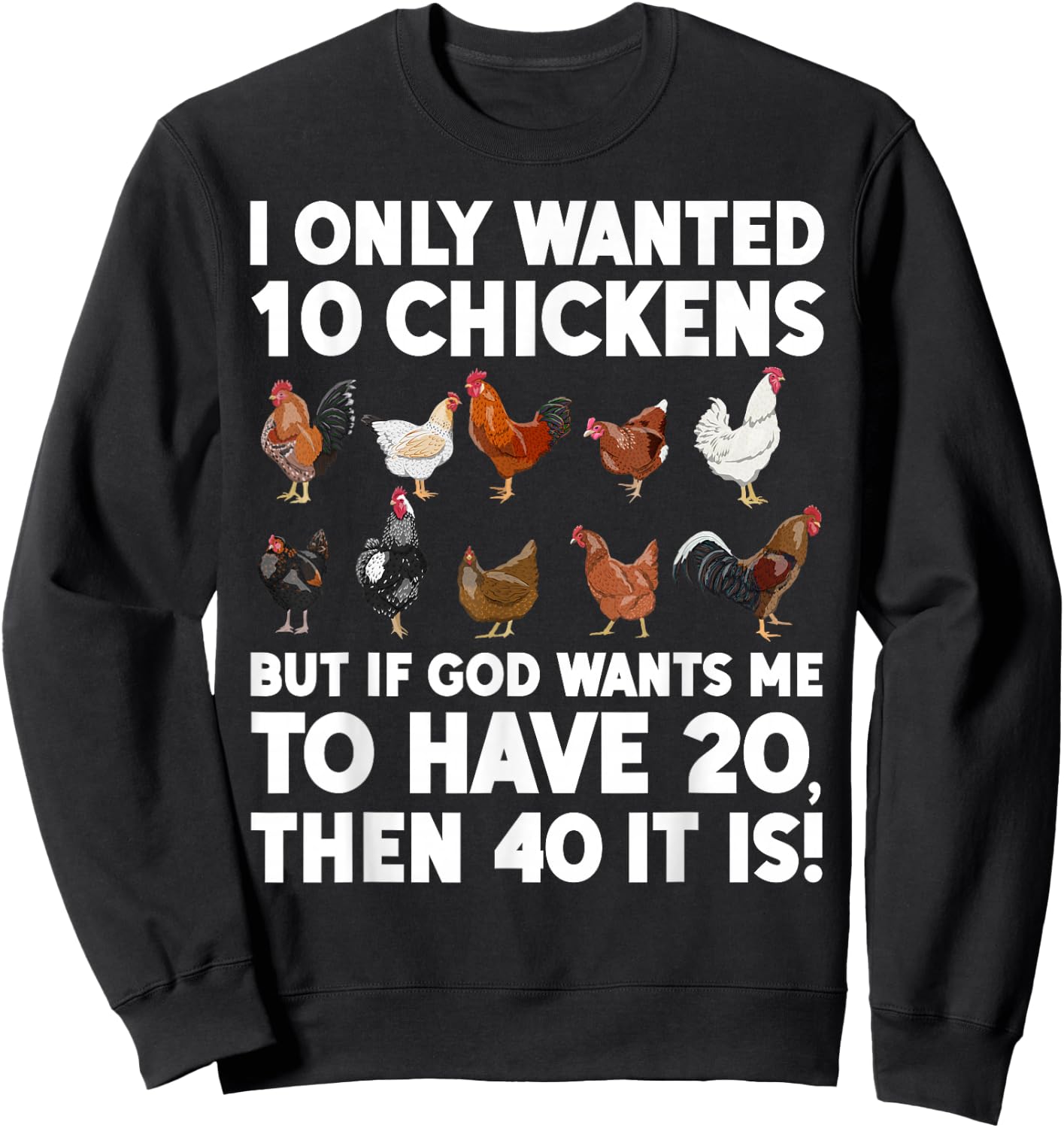 Best Chicken Art Women Poultry Themed Chicken Farmer Sweatshirt - Sweatshirt | Black