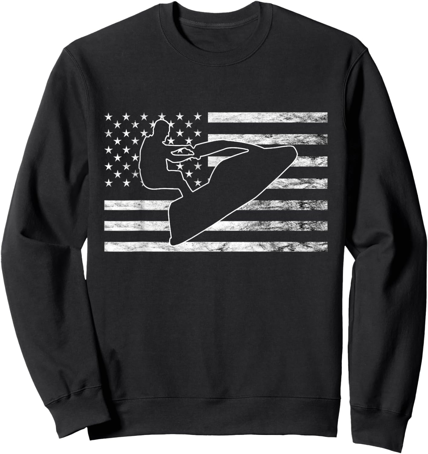 Jetski Watercraft Jet Ski Jet Skier American USA Jet Skiing Sweatshirt - Sweatshirt | Black