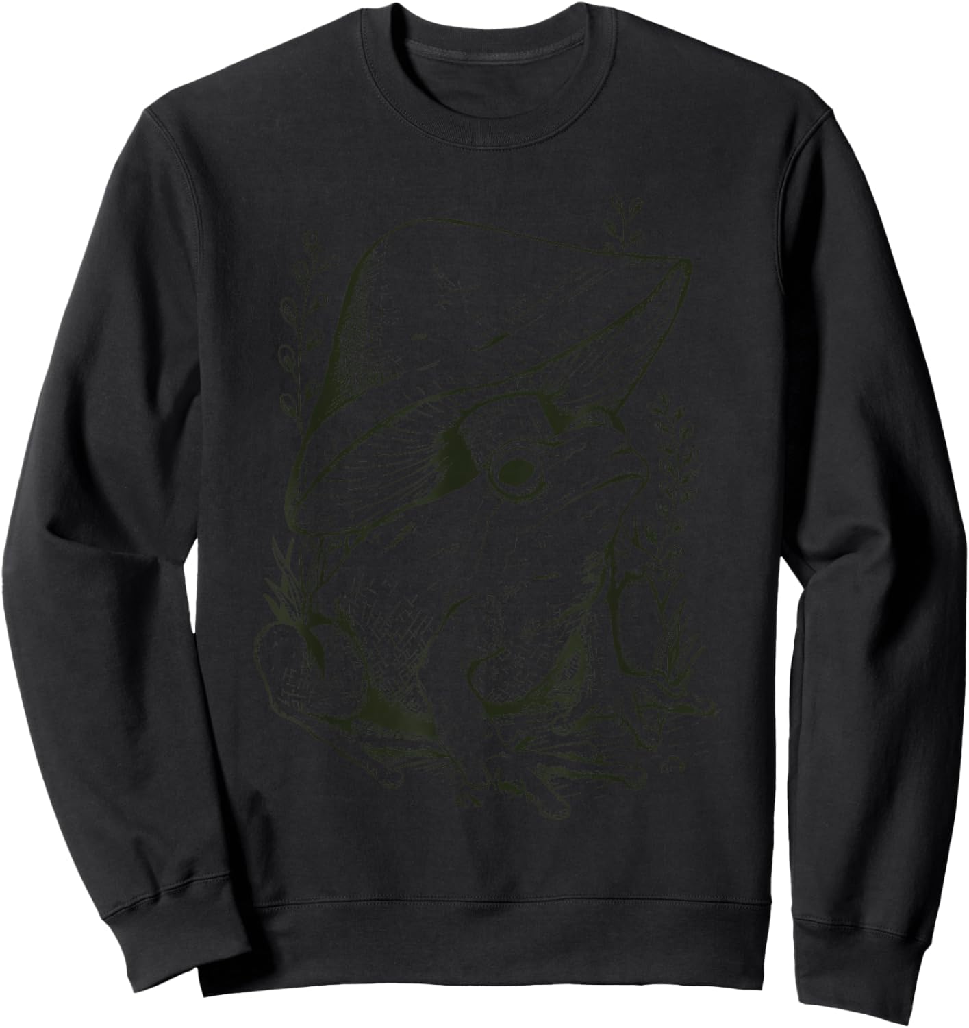 Fairy Grunge Fairycore Aesthetic Mushroom Frog Alt Clothes Sweatshirt - Sweatshirt | Black