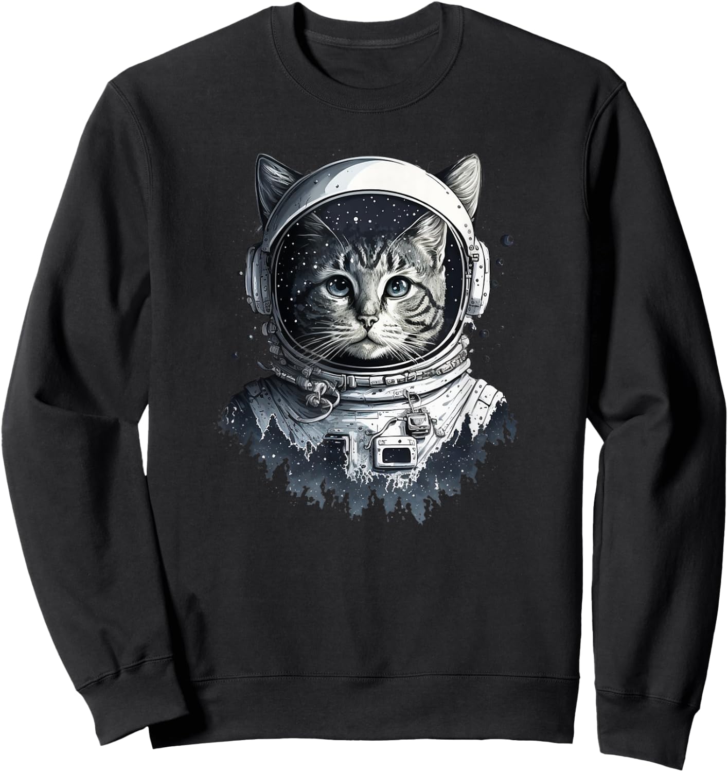 Space Astronaut Cat - Space Cat Sweatshirt - Sweatshirt | Black