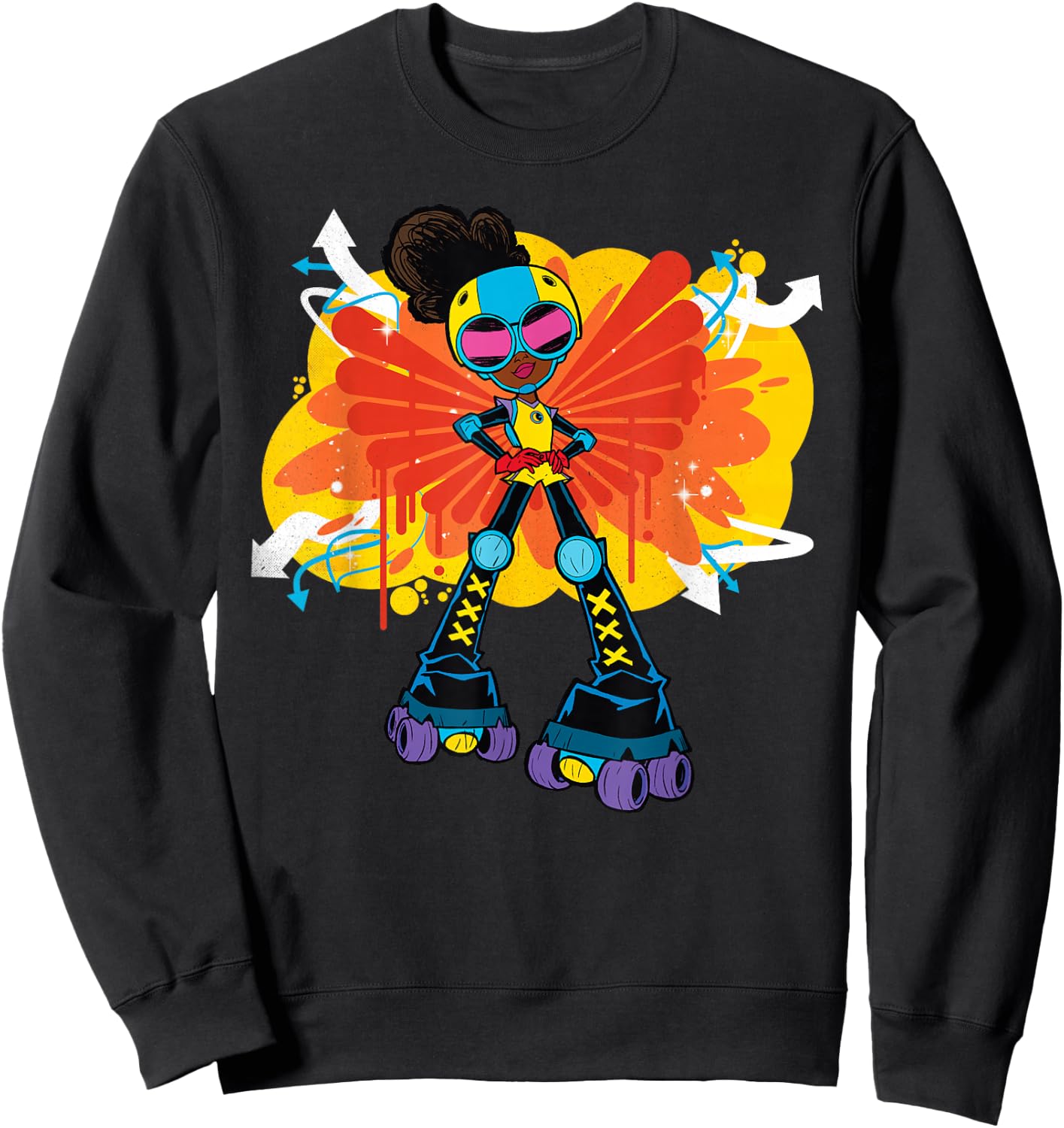 Marvel Moon Girl and Devil Dinosaur Wings of Super Power Sweatshirt - Sweatshirt | Black