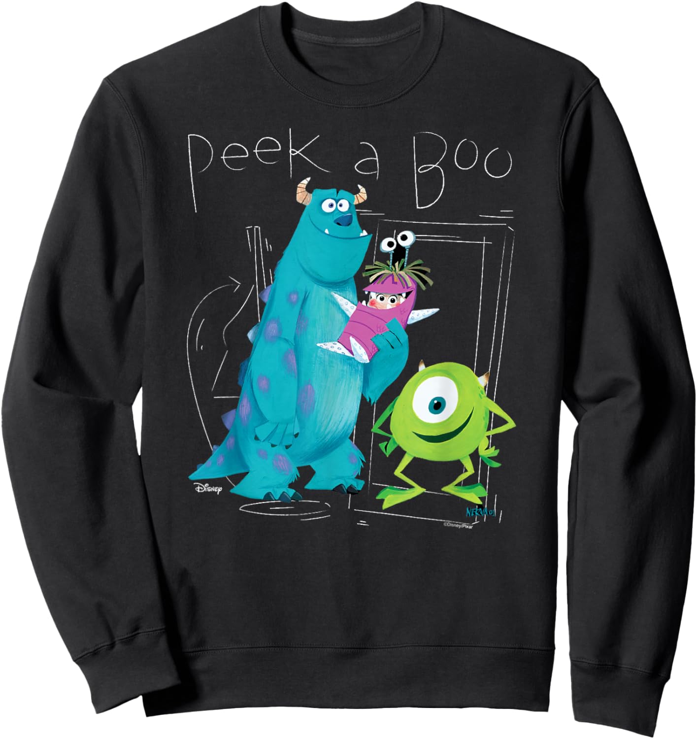Monsters Inc - Peek A Boo Sweatshirt - Sweatshirt | Black
