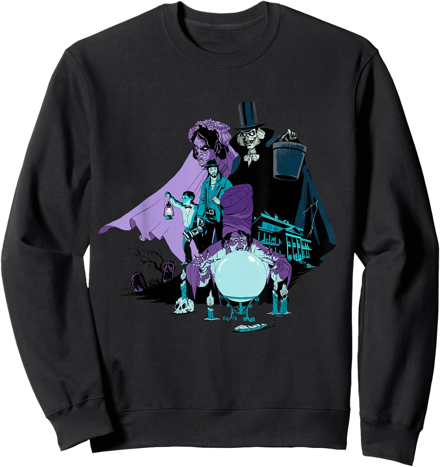 Disney Haunted Mansion Movie Hatbox Ghost Bride Harriet Ben Sweatshirt - Sweatshirt | Black