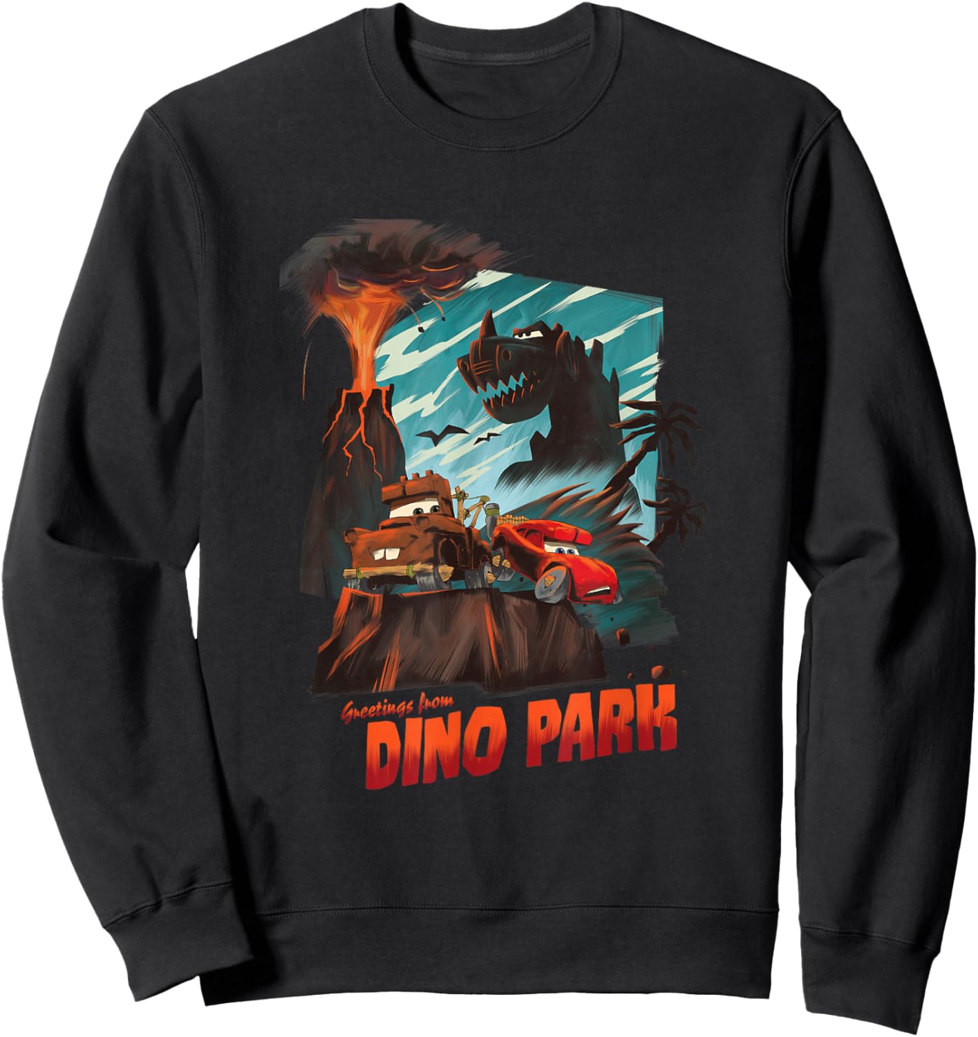 Disney Pixar Cars on the Road Greetings from Dino Park Sweatshirt - Sweatshirt | Black
