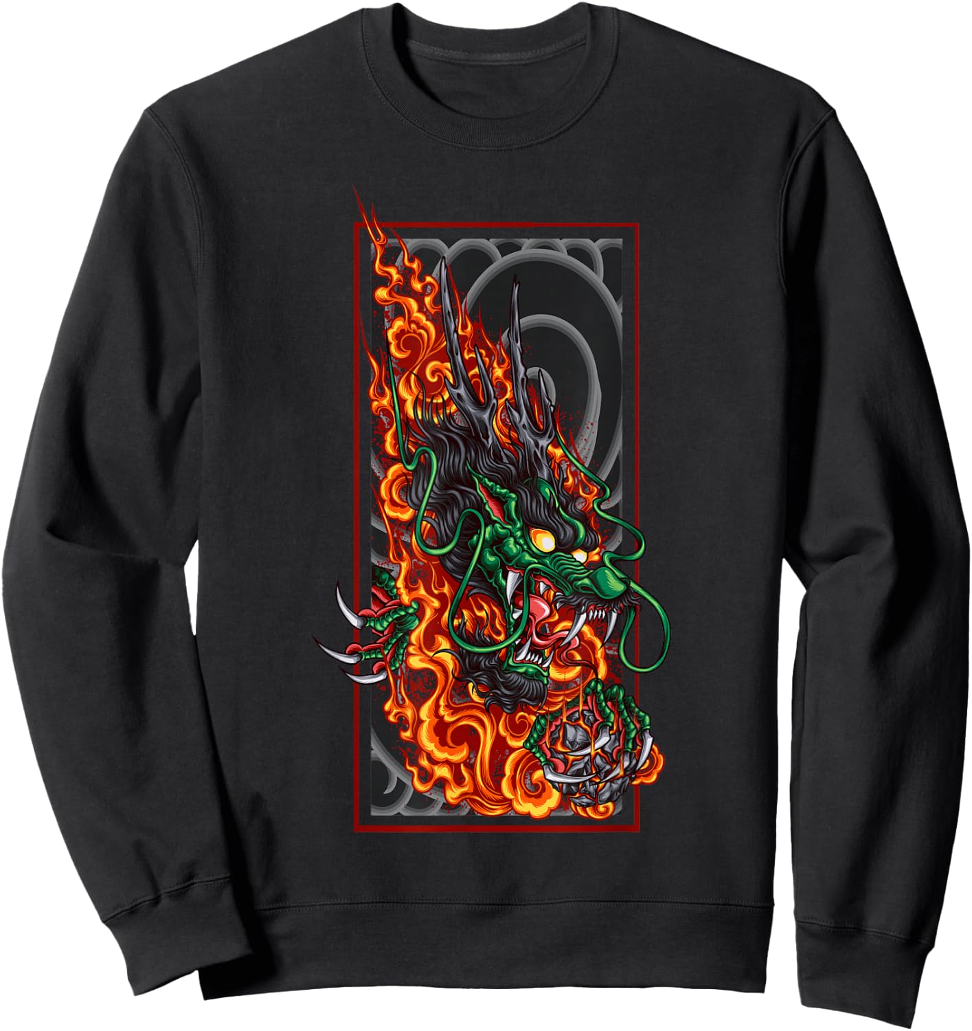 Fire Dragon Sweatshirt - Sweatshirt | Black