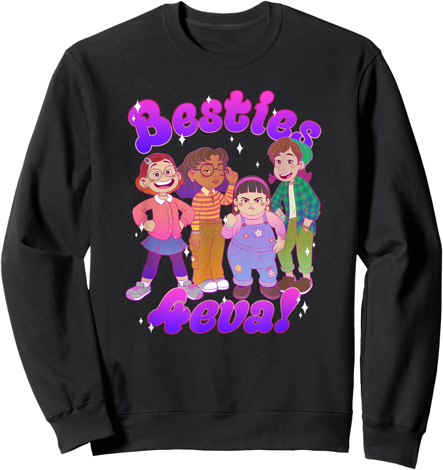 Disney Pixar Turning Red Group Shot Besties 4eva Sweatshirt - Sweatshirt | Black