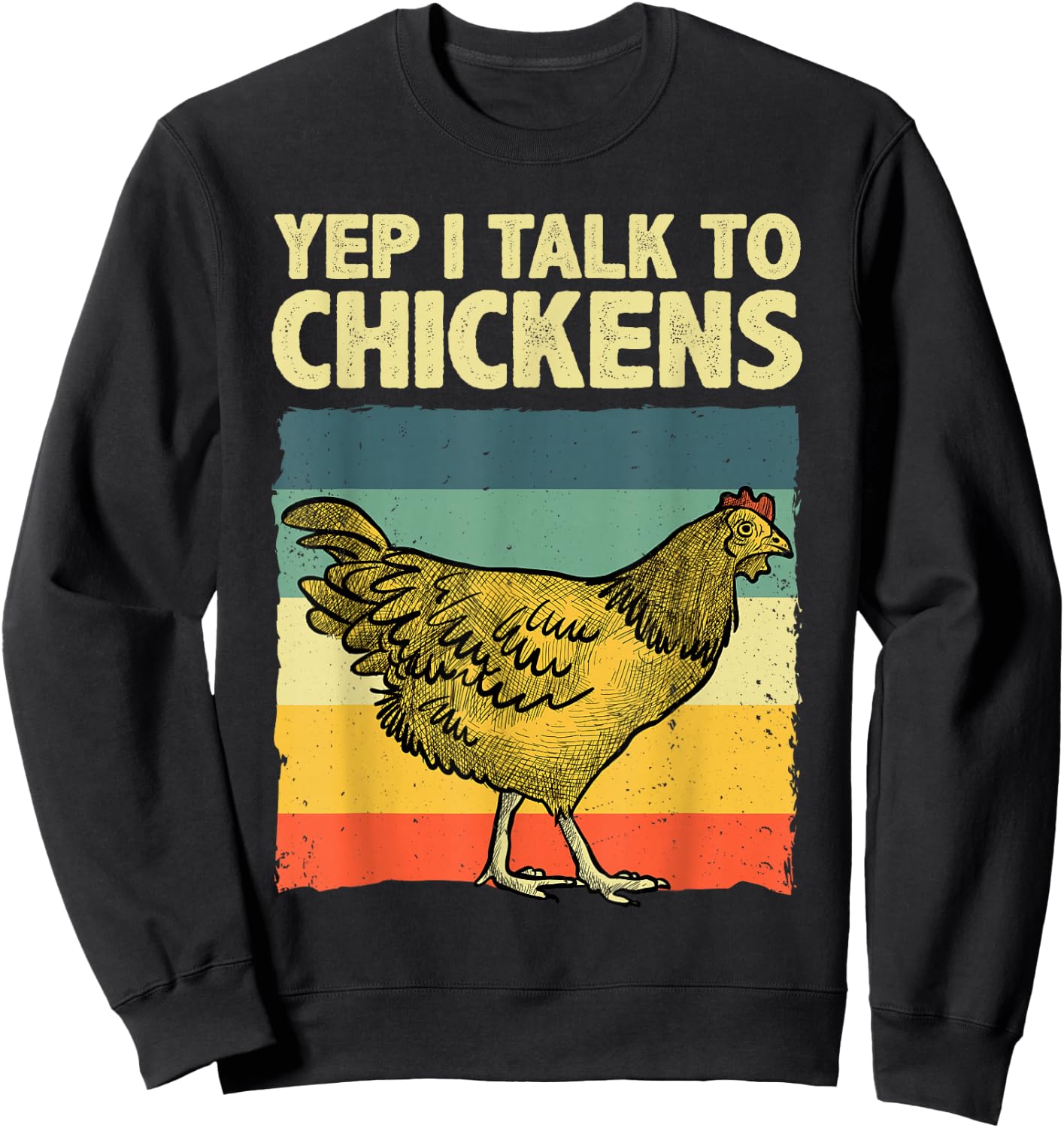 Funny Chicken Art Women Kids Poultry Chicken Farmer Sweatshirt - Sweatshirt | Black