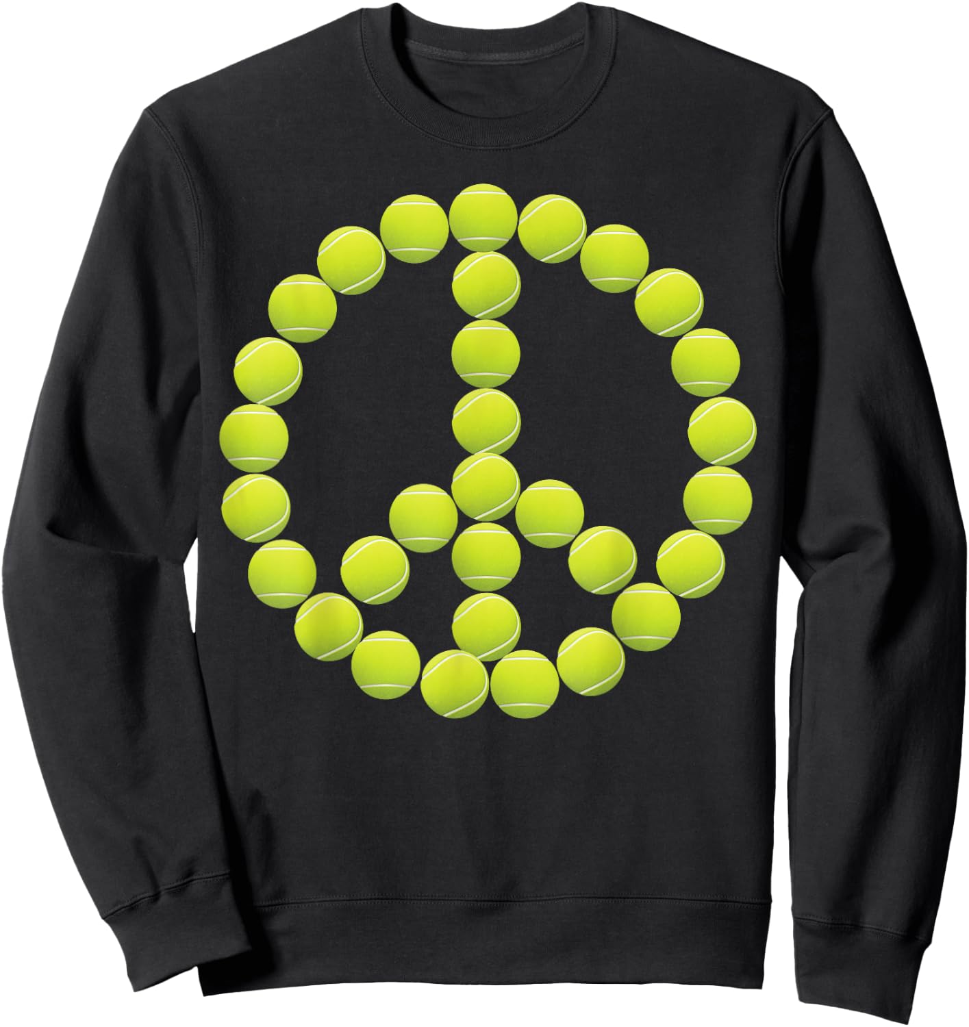 Peace Sign Tennis Ball Retro 70s 80s Costume Hippie Gift Sweatshirt - Sweatshirt | Black