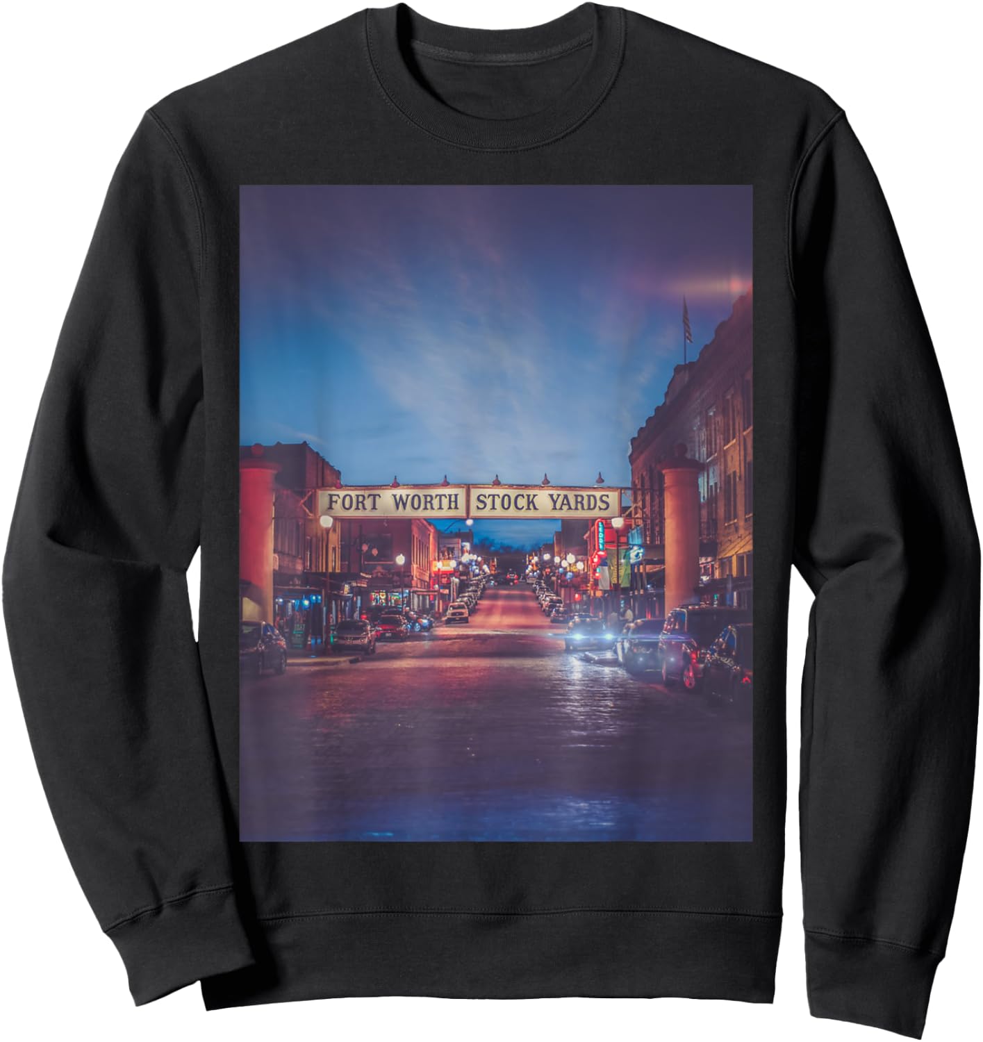 Fort Worth Stockyards Cowboy Design Texas Sweatshirt - Sweatshirt | Black