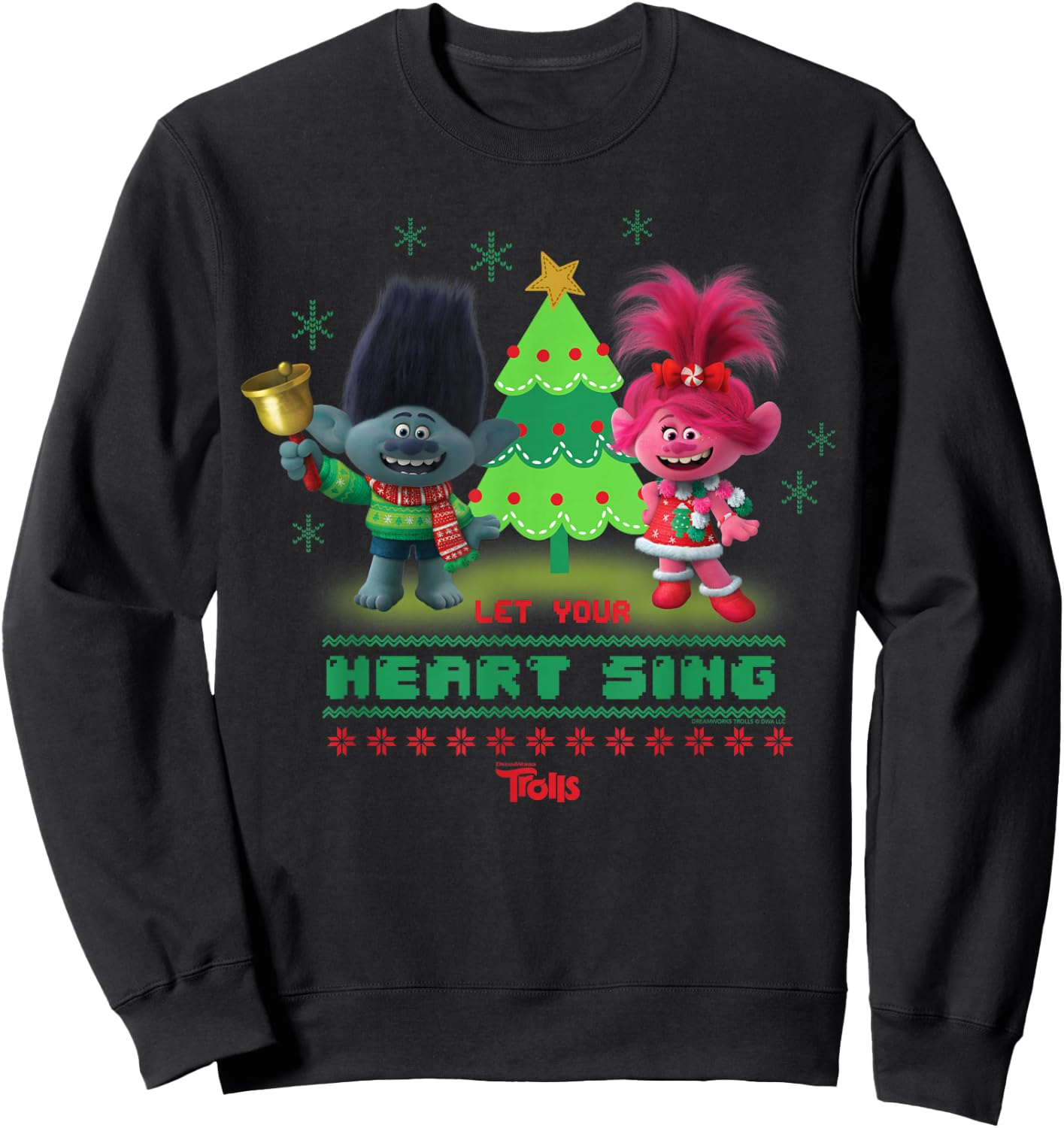 DreamWorks Trolls Poppy & Branch Let Your Heart Sing Sweatshirt - Sweatshirt | Black