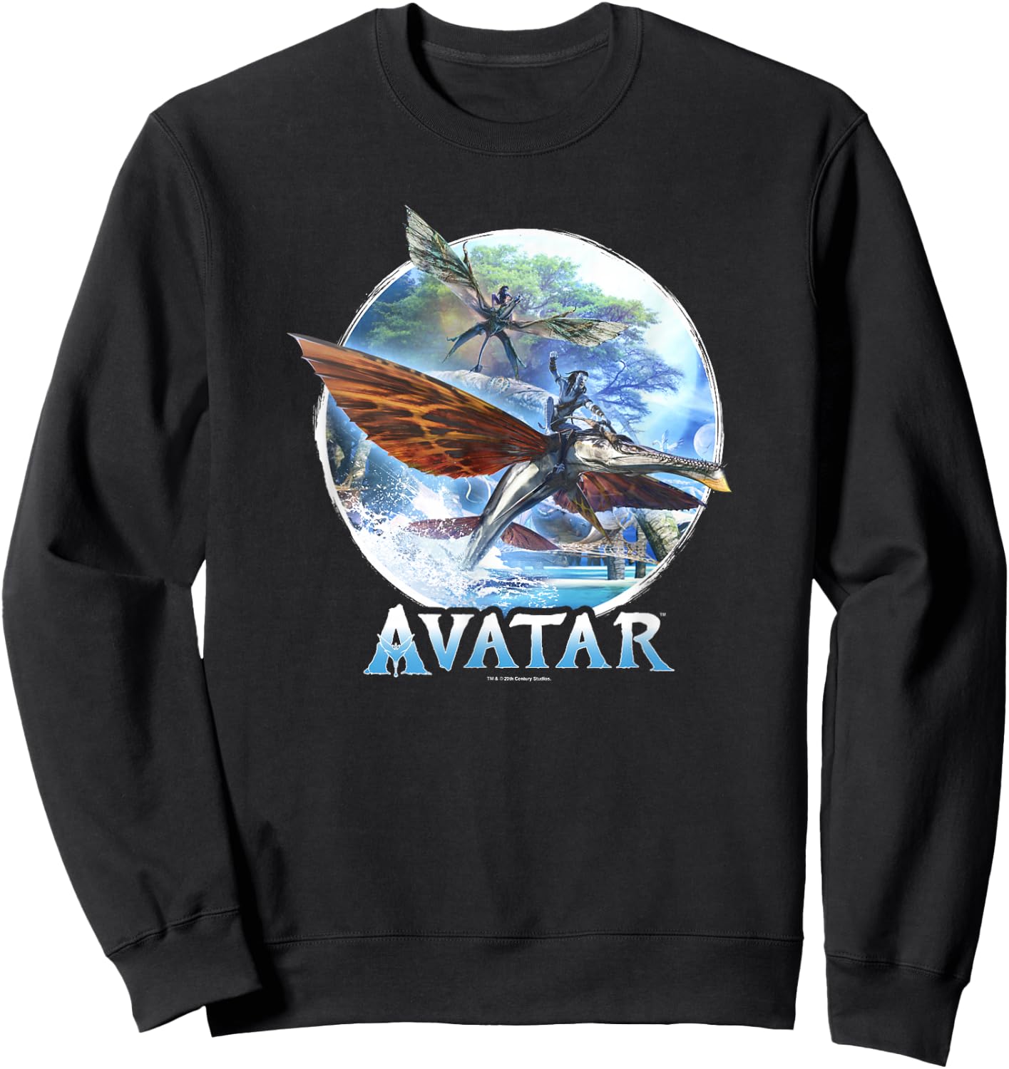 Avatar: The Way of Water Banshee Flight Water Circle Sweatshirt - Sweatshirt | Black