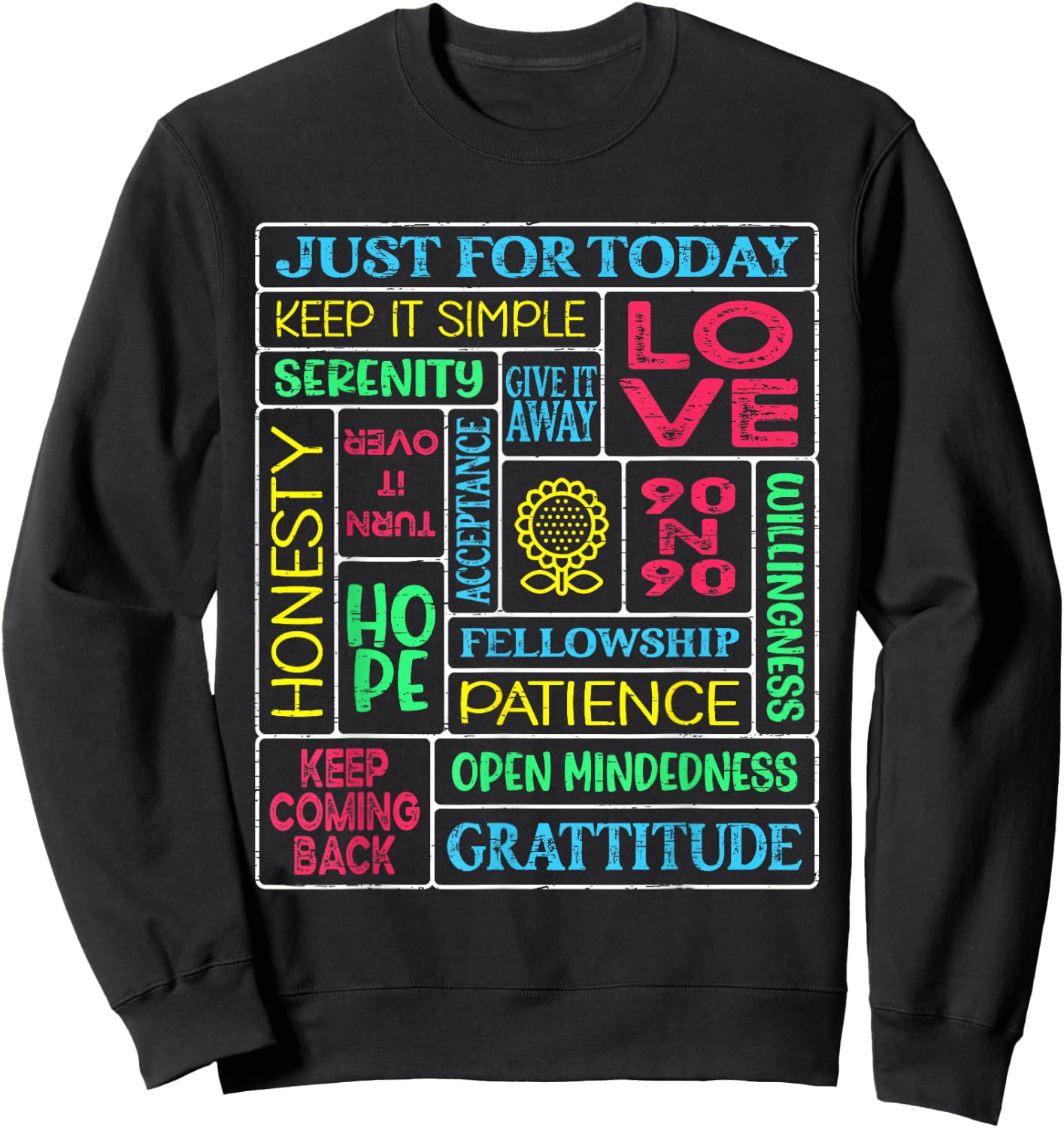 Spiritual Narcotics Anonymous Garden Sweatshirt - Sweatshirt | Black