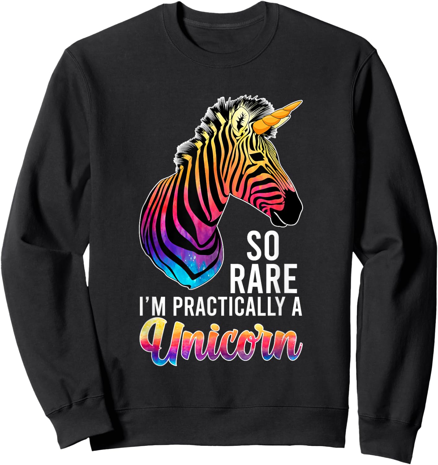 A Unicorn Rare Disease Warrior Rare Disease Awareness Sweatshirt - Sweatshirt | Black