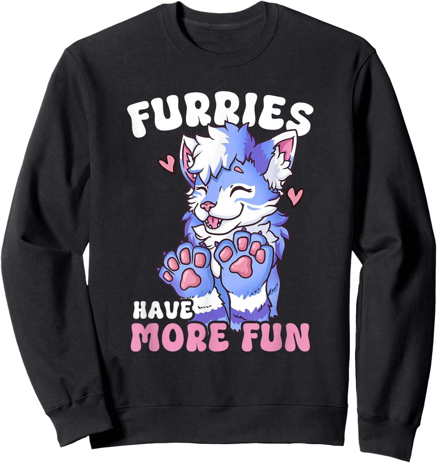 Furries Have More Fun I Fox Cosplay Furry Fandom Sweatshirt - Sweatshirt | Black