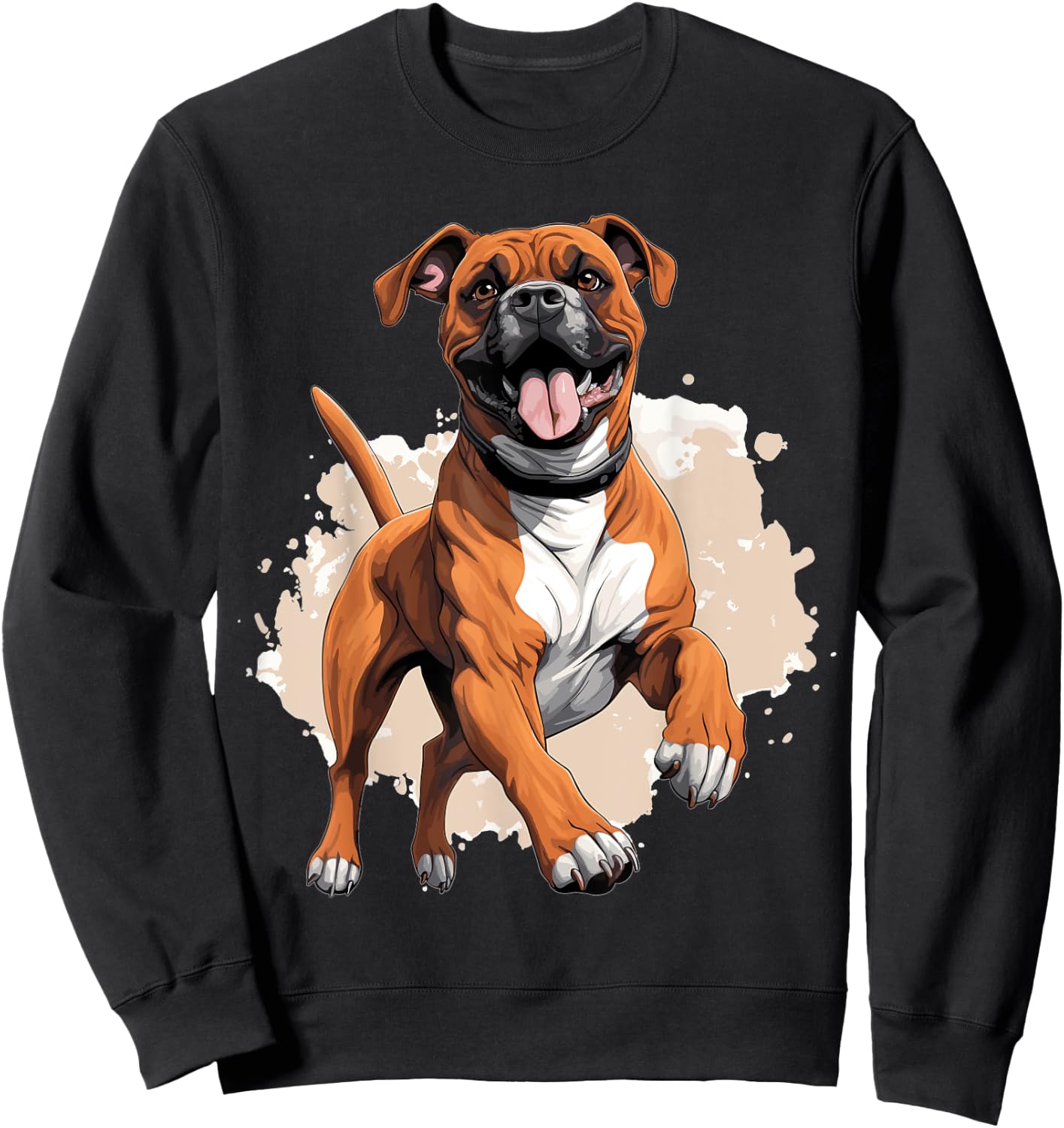 Boxer Dog Breed Pet - Cute Graphic Sweatshirt - Sweatshirt | Black