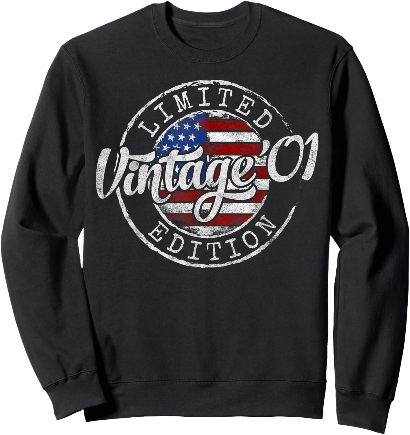 Vintage 2001 24th Birthday Gifts Women 24 Year Old Sweatshirt - Sweatshirt | Black