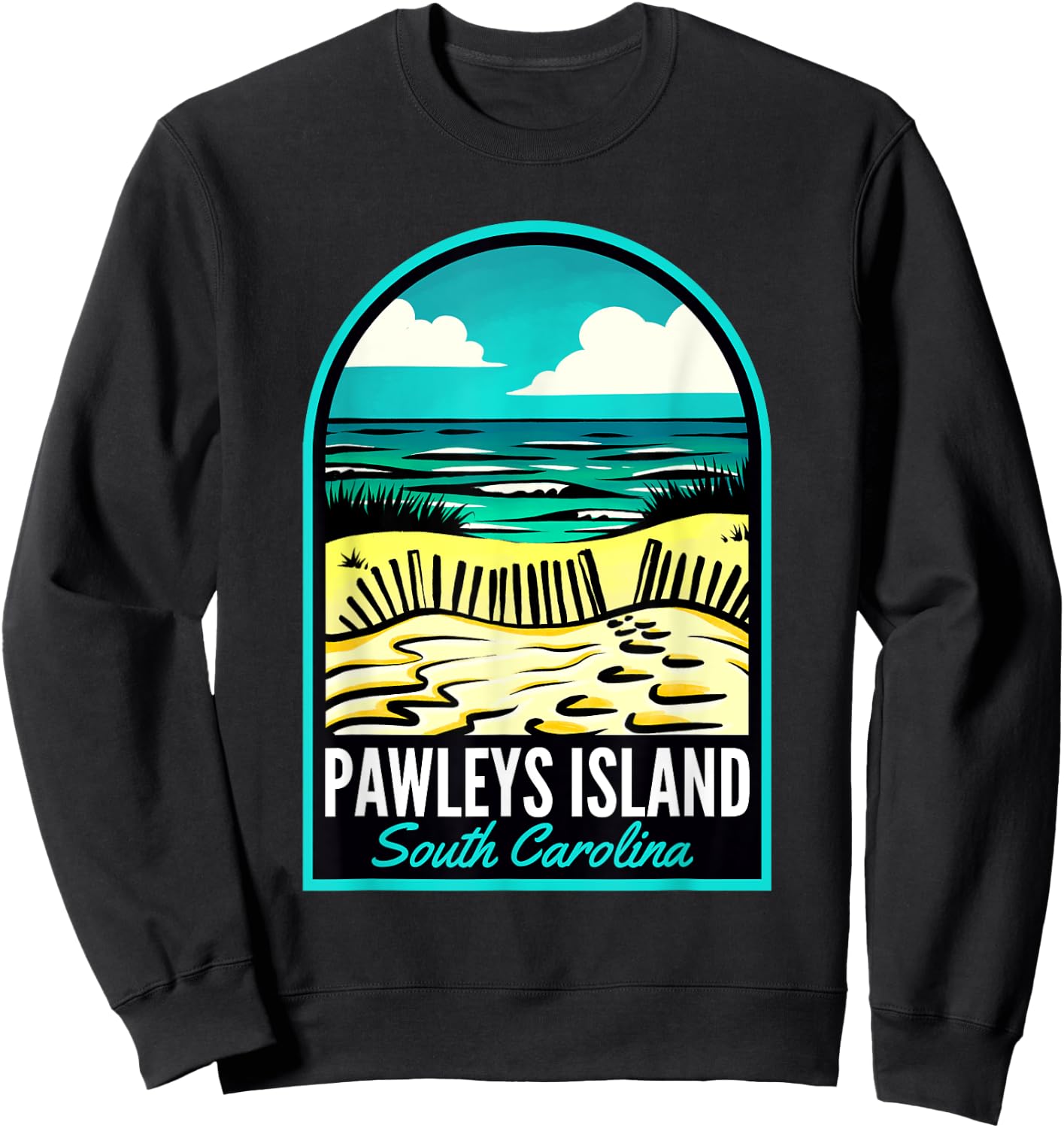 Pawleys Island SC Vintage Sweatshirt - Sweatshirt | Black
