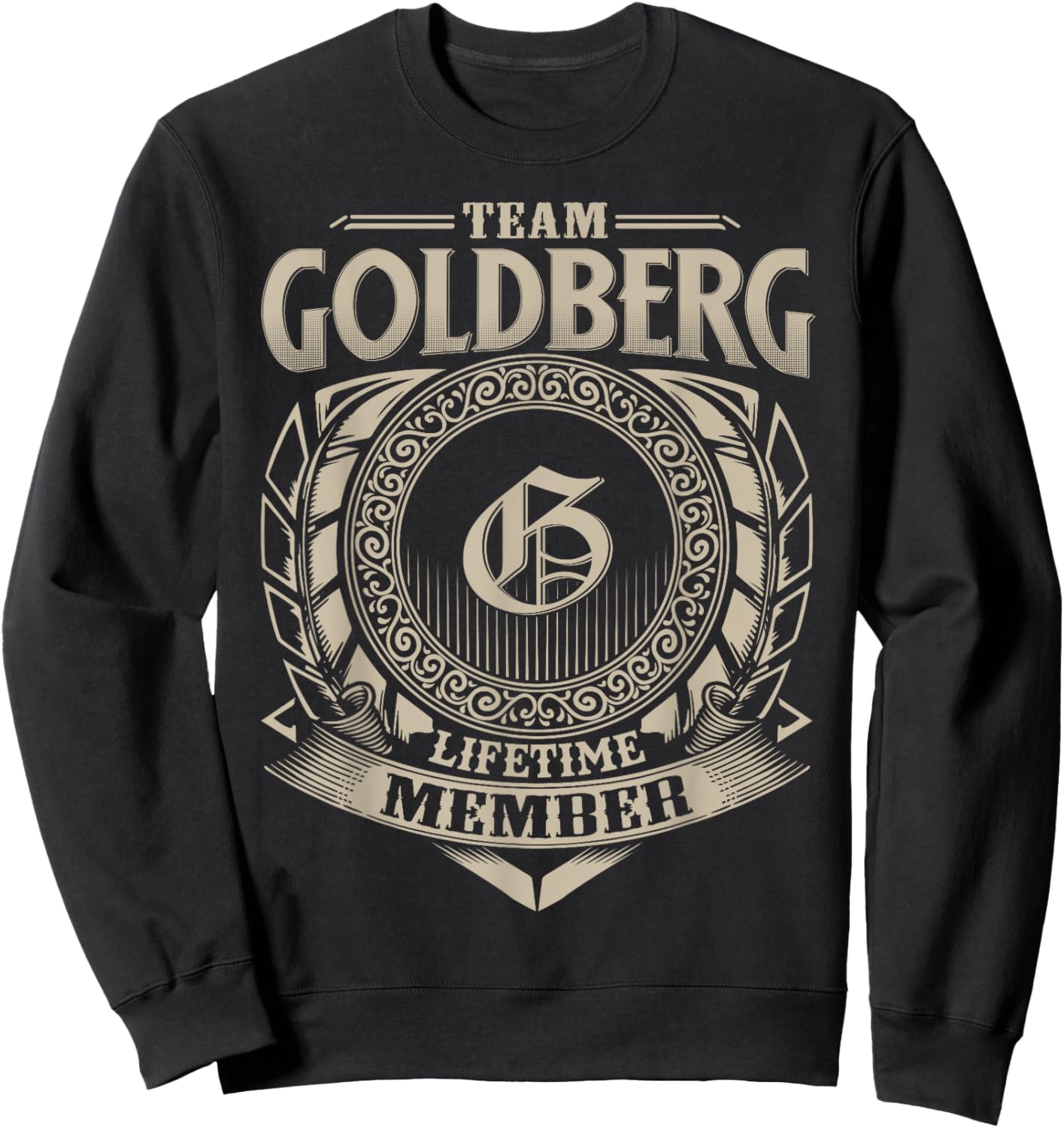 Team GOLDBERG Lifetime Member Vintage GOLDBERG Family Sweatshirt - Sweatshirt | Black