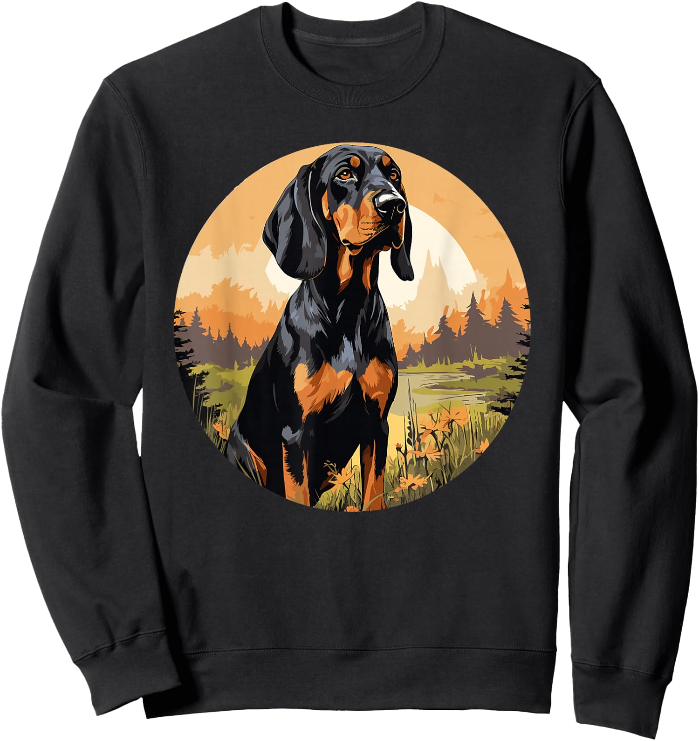 Black and Tan Coonhound Dog Black and Tan Coonhound Sweatshirt - Sweatshirt | Black