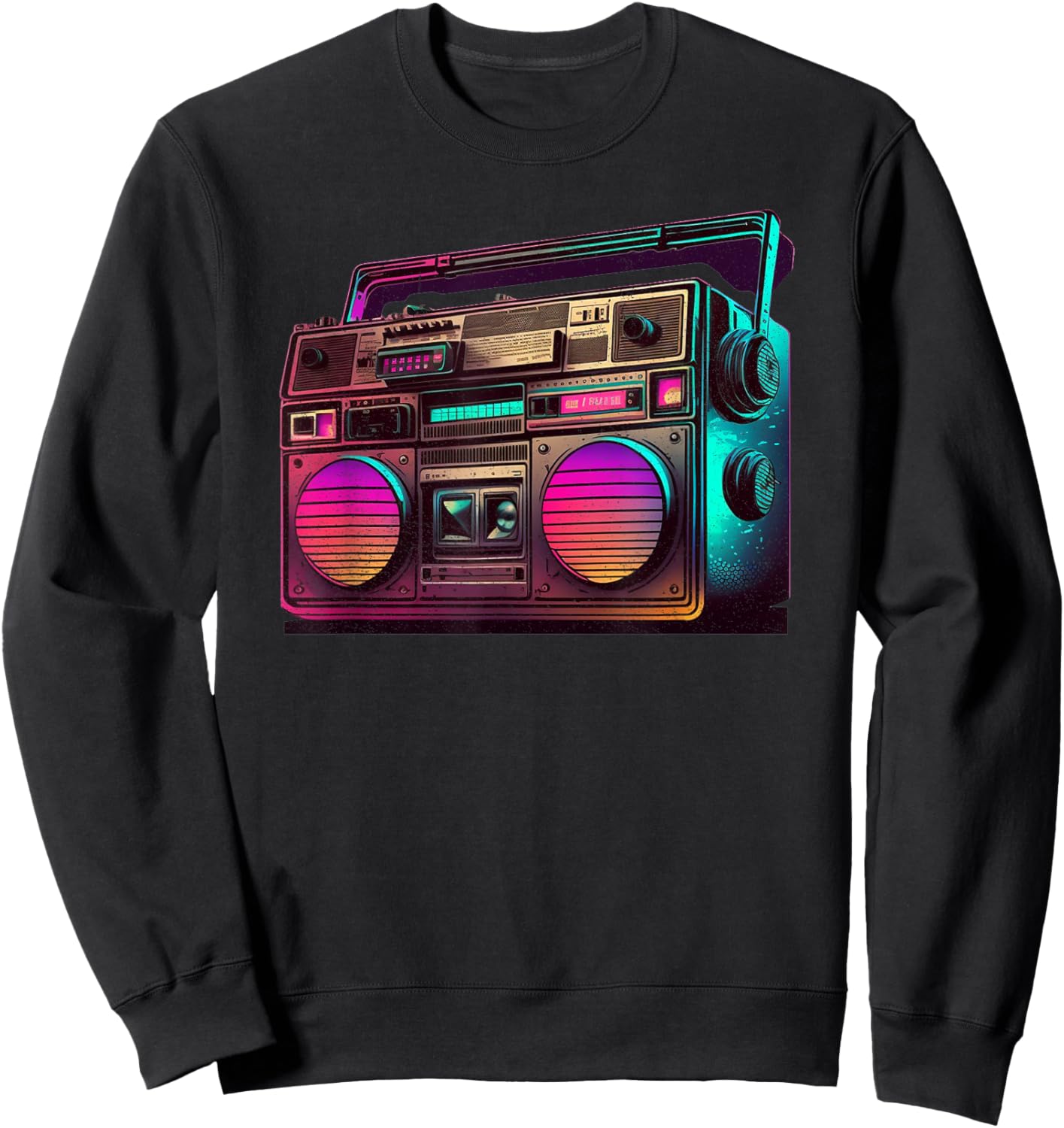 Retrowave Synthwave 80s Design For The Eighties Music Lovers Sweatshirt - Sweatshirt | Black